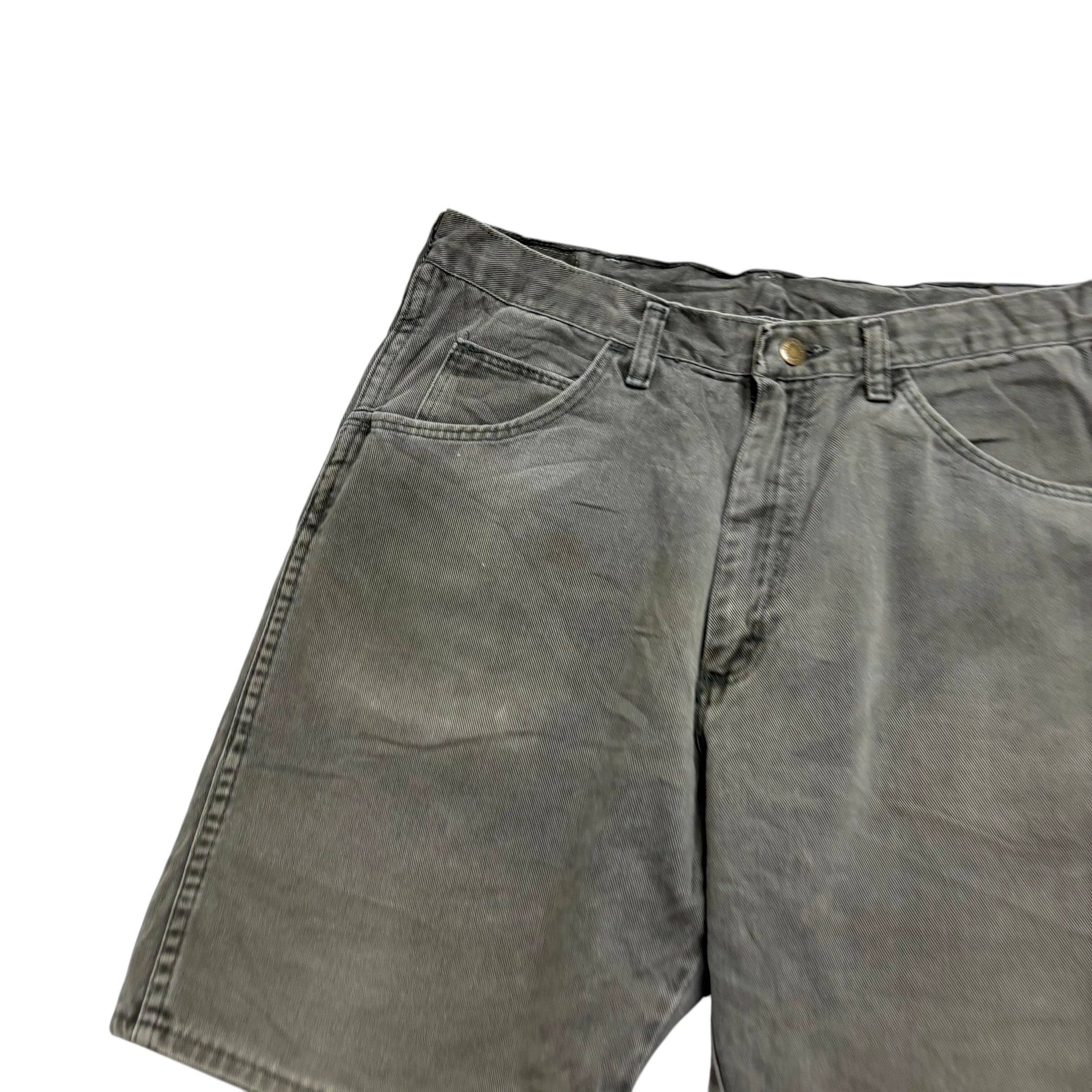 Vintage Wrangler Jorts W32 Mens Denim Shorts Green Relaxed Fit USA Made