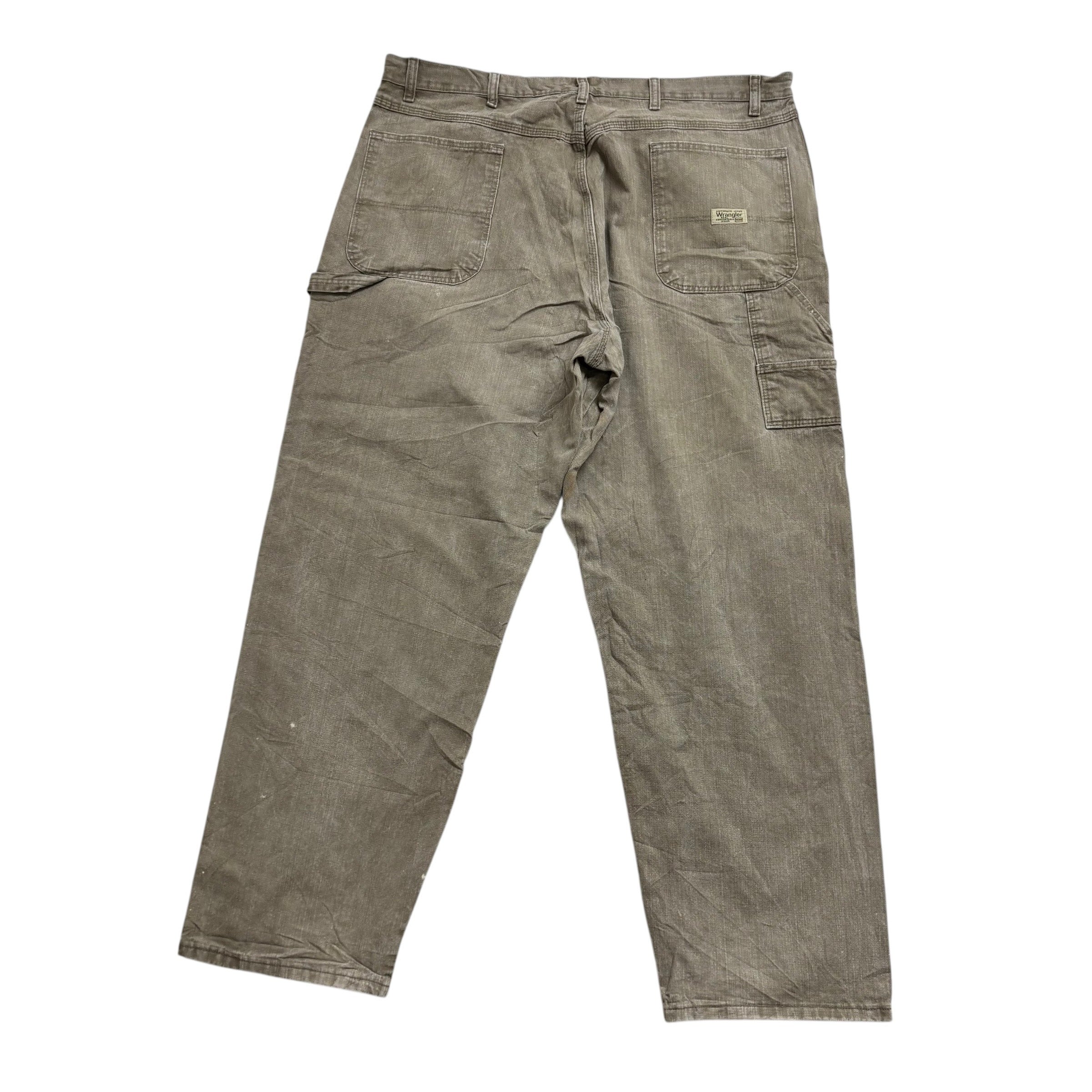 Wrangler Carpenter Jeans W40 L32 Mens Olive Relaxed Straight Fit Vintage