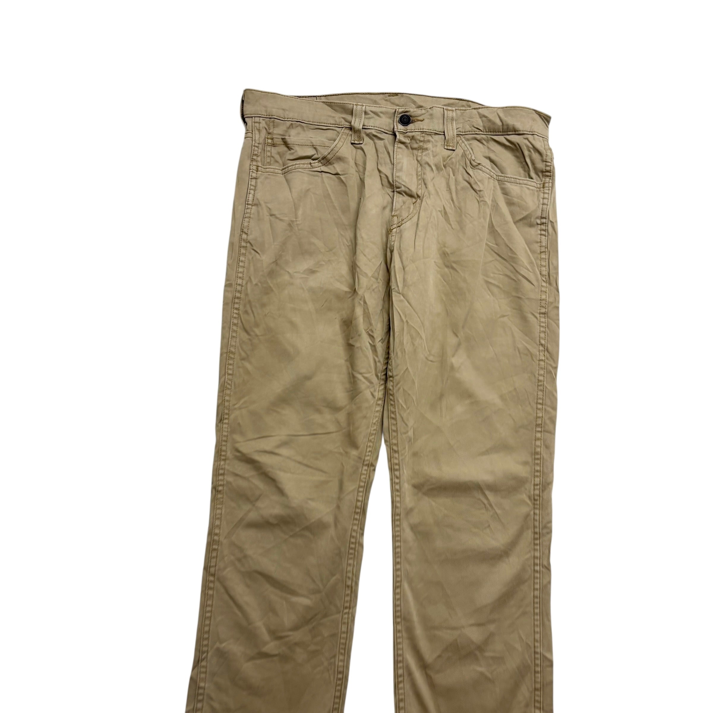 Levis 511 Trousers W32 L30 Mens Beige Slim Fit Stretch Pants (E)