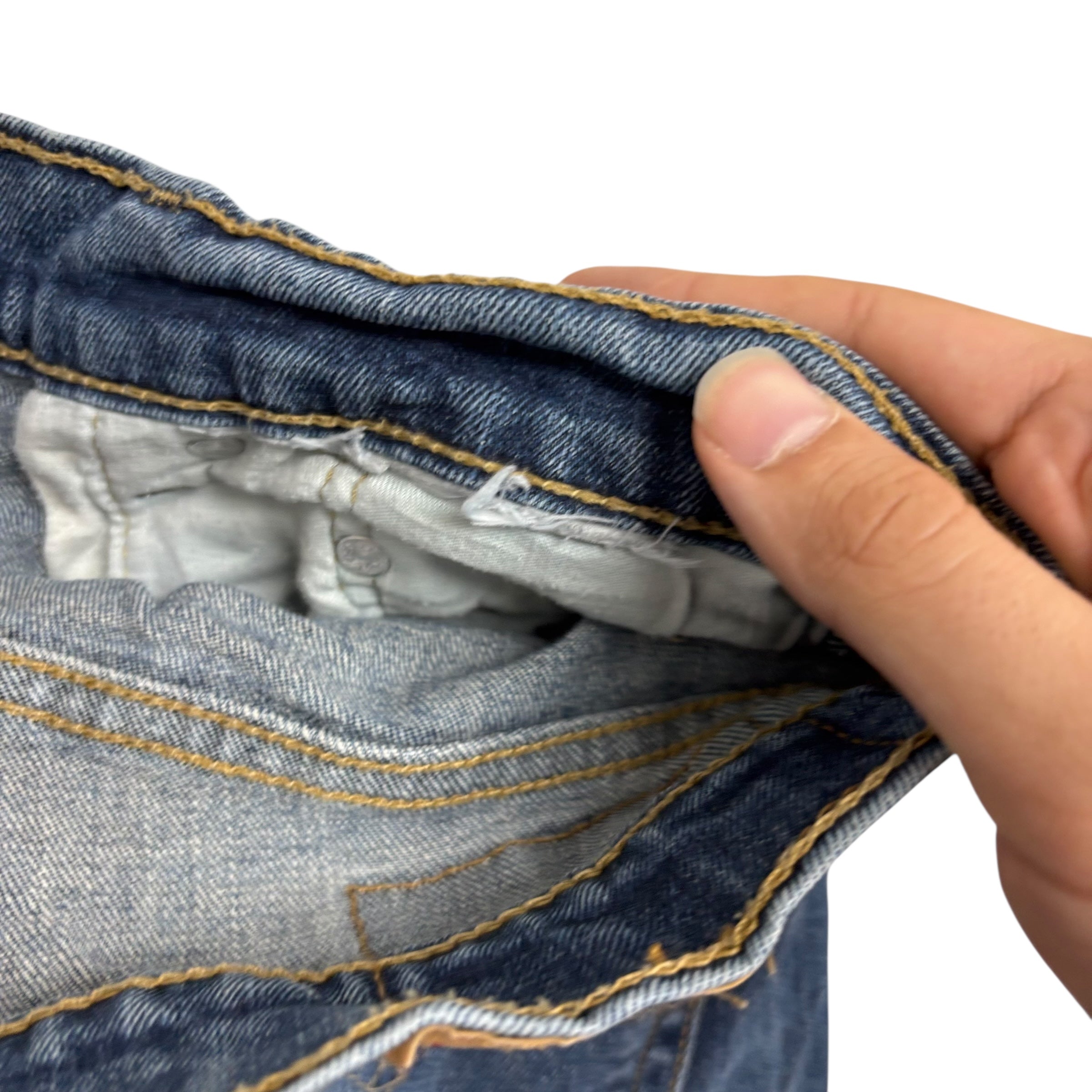 Levis 541 Jeans W30 L32 Mens Mid Blue Athletic Taper Distressed Stretch