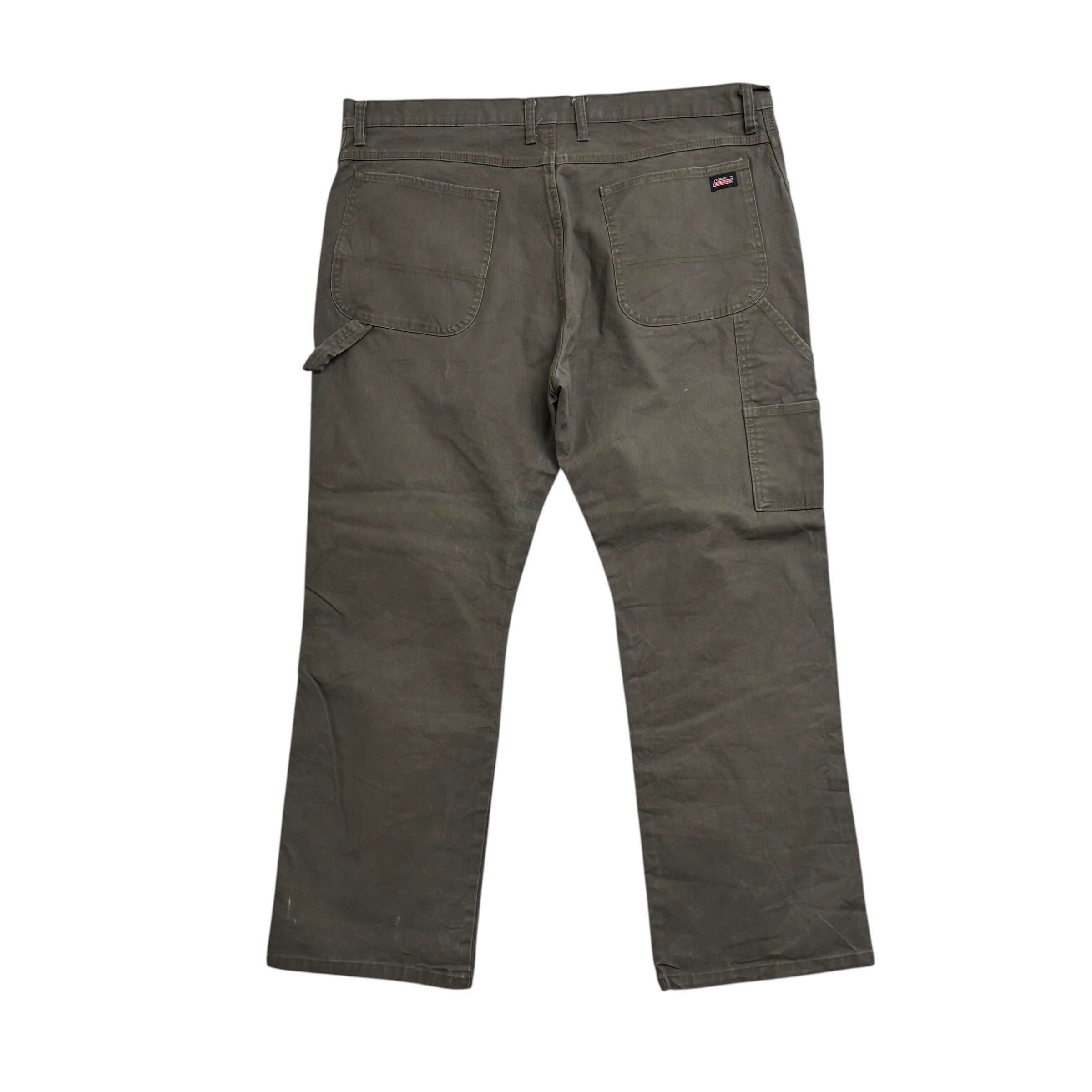 Dickies Carpenter Pants W40 L30 Mens Green Relaxed Straight Trousers Jeans (E)
