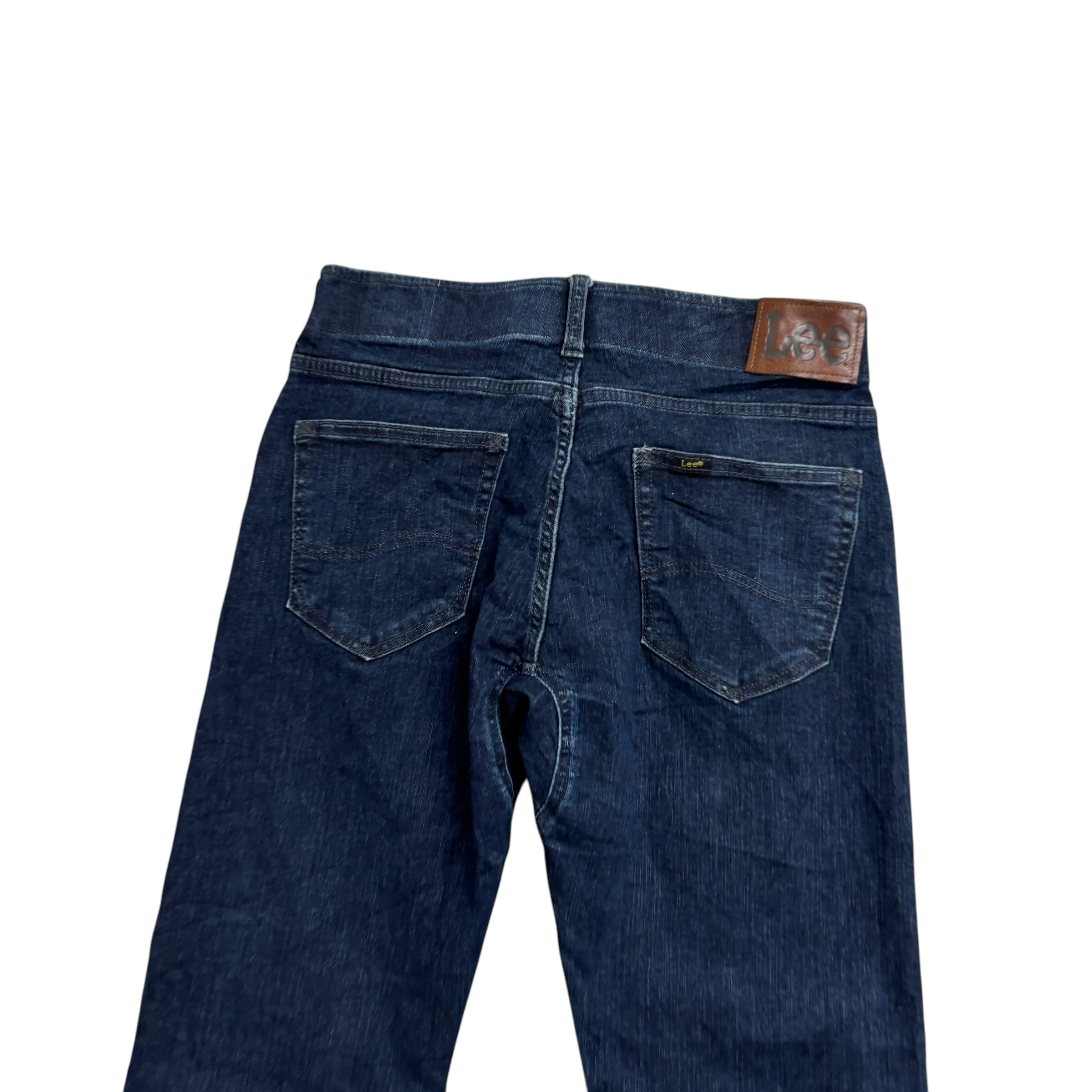 Lee Jeans W29 L31 Mens Dark Blue Slim Straight Fit Stretch Denim (E)