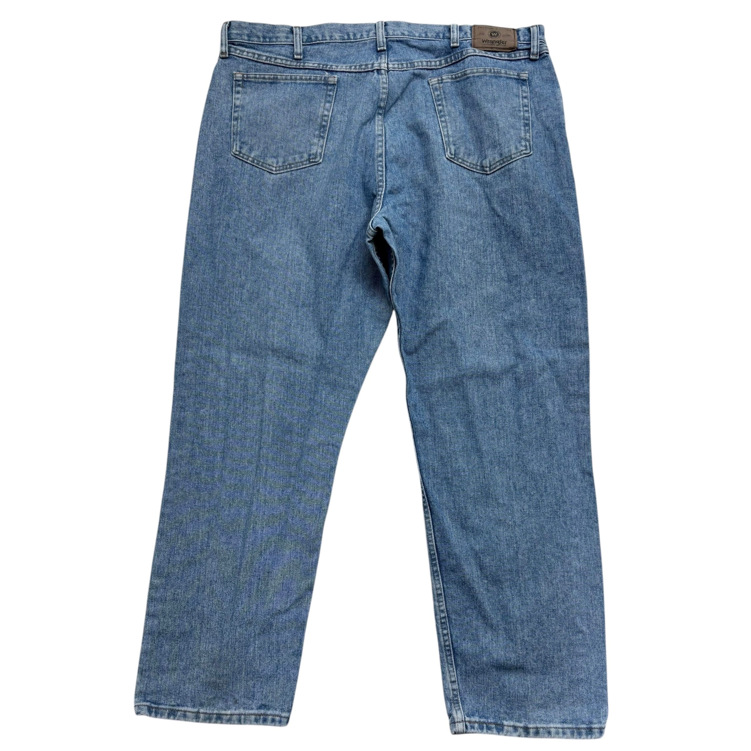Wrangler Jeans W42 L30 Mens Light Blue Relaxed Straight Fit Denim