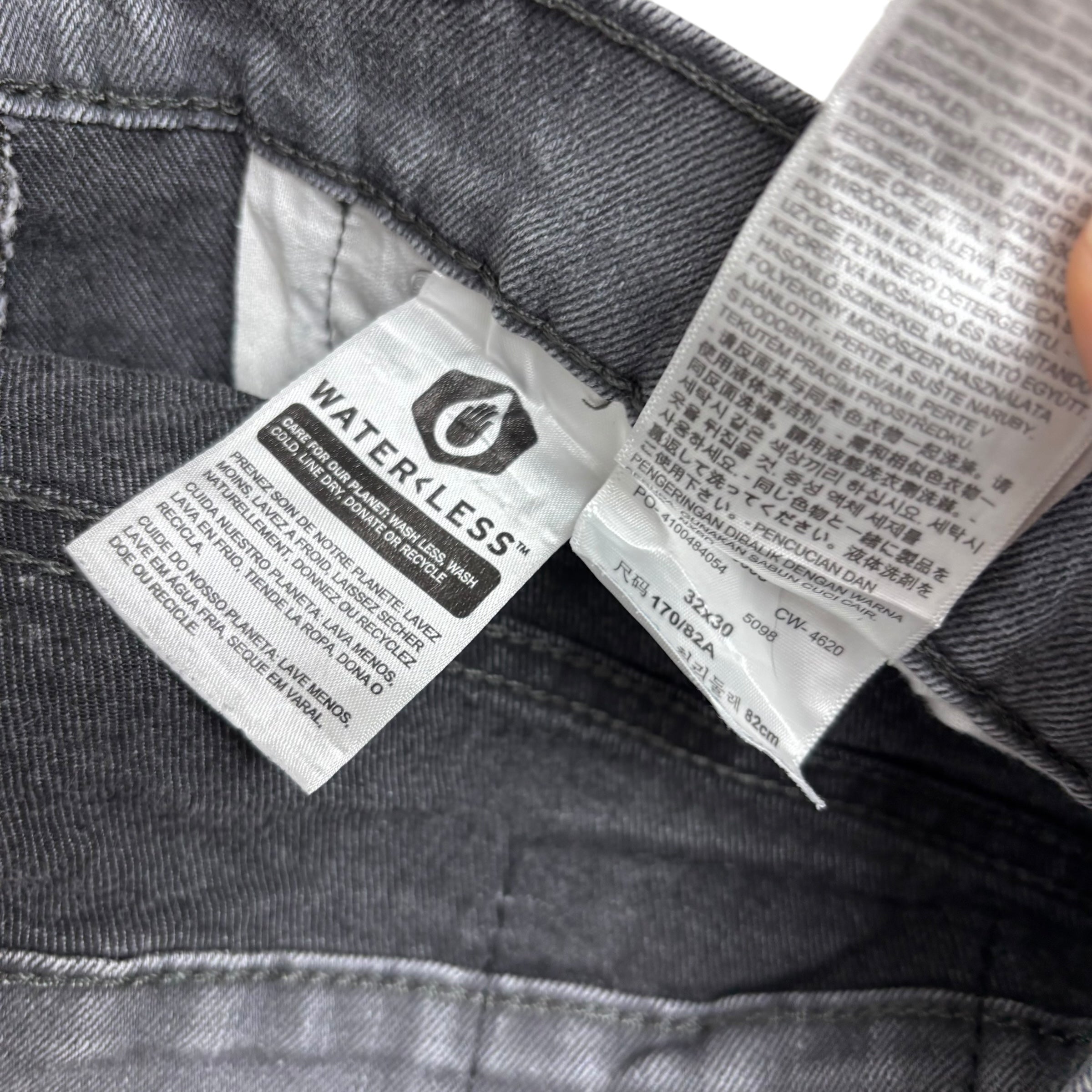 Levis 541 Jeans W32 L30 Mens Grey Athletic Tapered Fit Stretch Denim