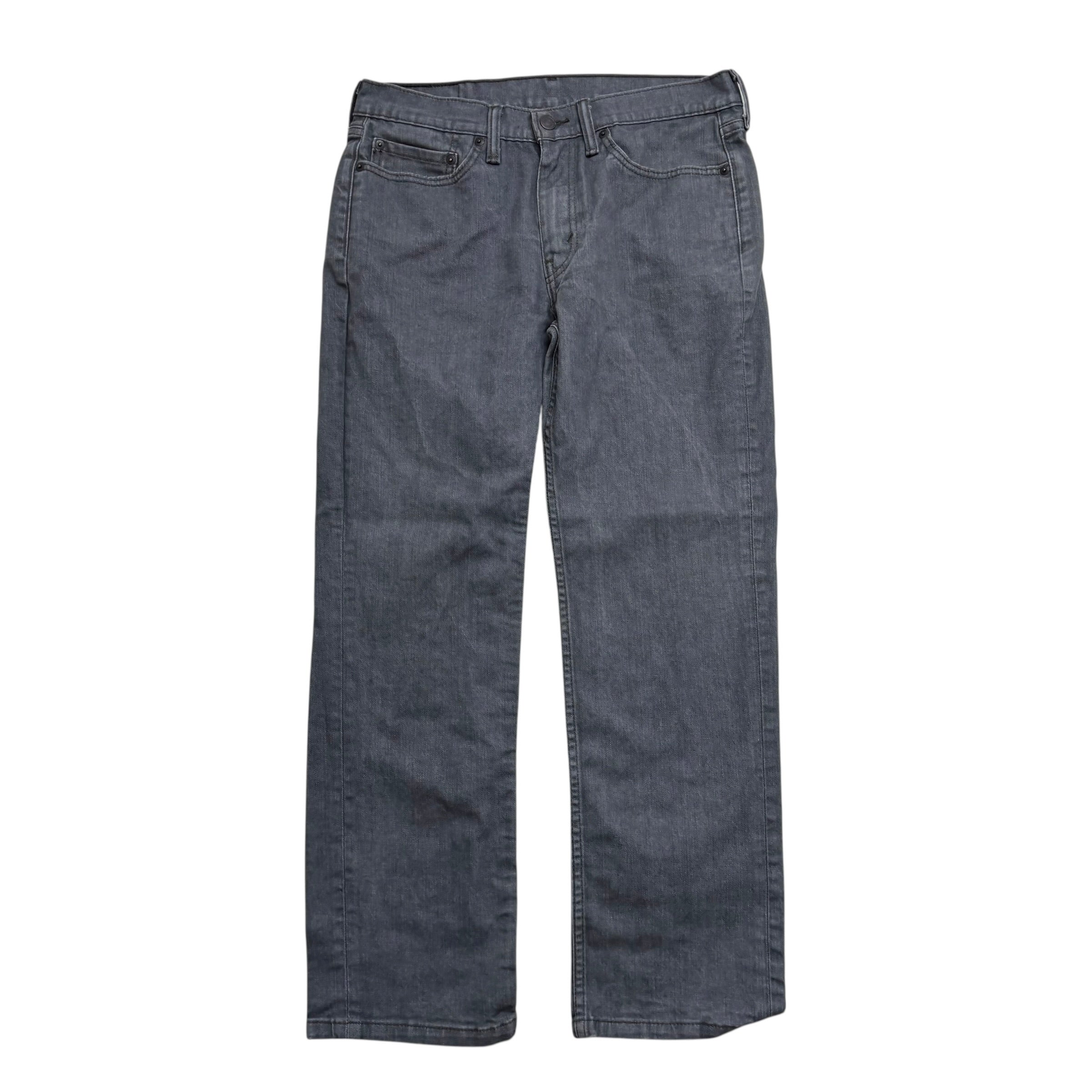 Levis 514 Jeans W32 L30 Mens Grey Regular Straight Fit Stretch Denim (E)