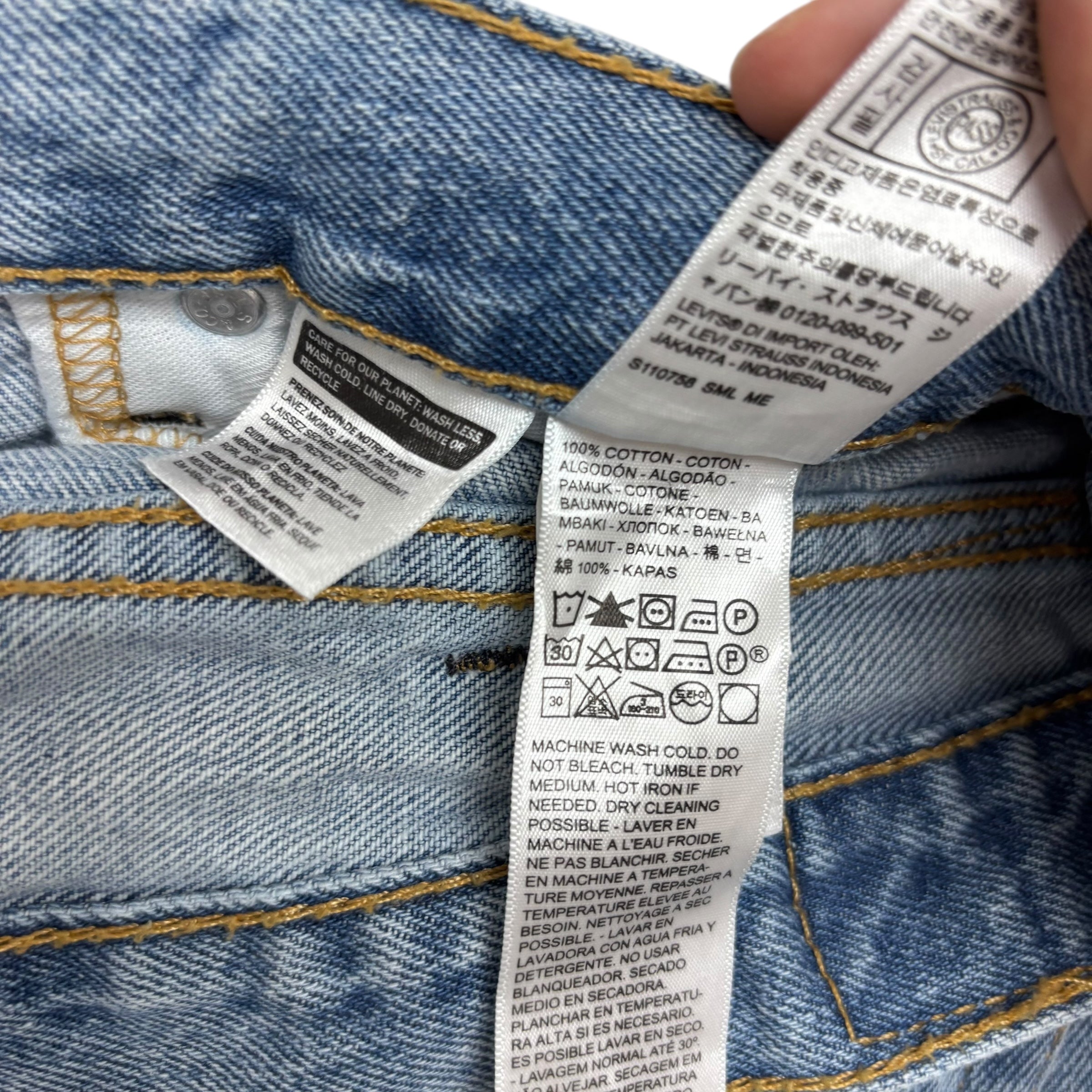 Levis 550 Jeans W40 L30 Mens Light Blue Baggy Relaxed Straight Fit Denim (E)