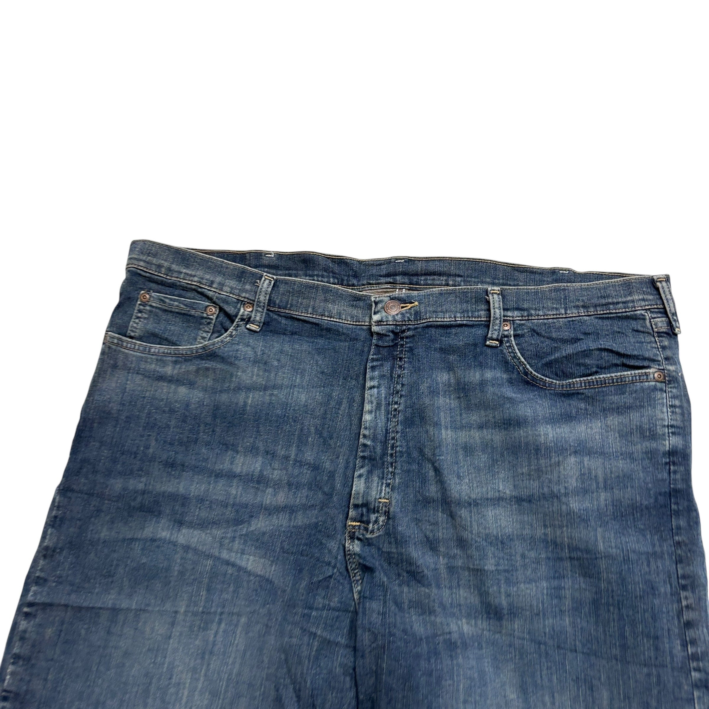 Wrangler Baggy Jorts W42 Mens Denim Shorts Dark Blue Relaxed Fit Stretch (E)
