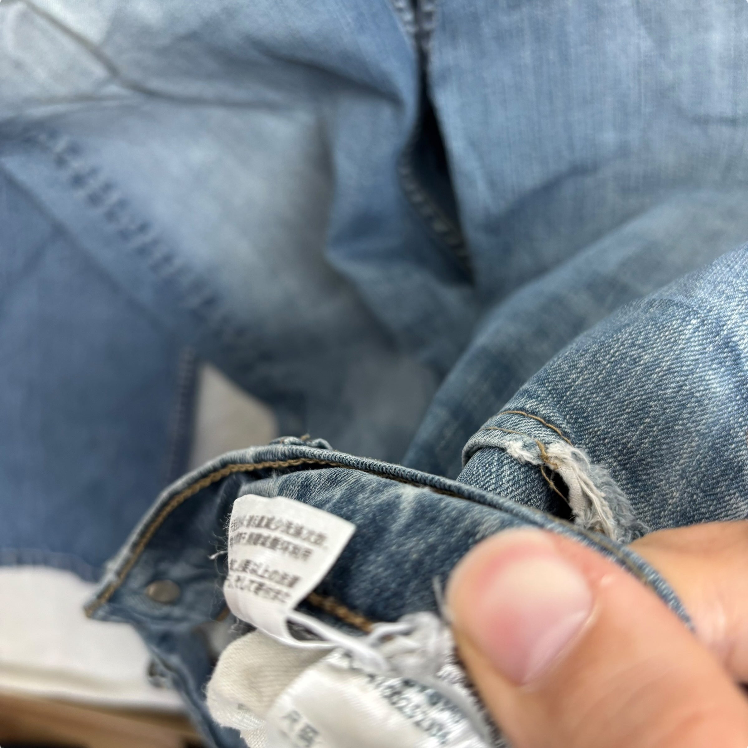 Levis 559 Jeans W36 L33 Mens Blue Relaxed Straight Fit Stretch Denim (F)