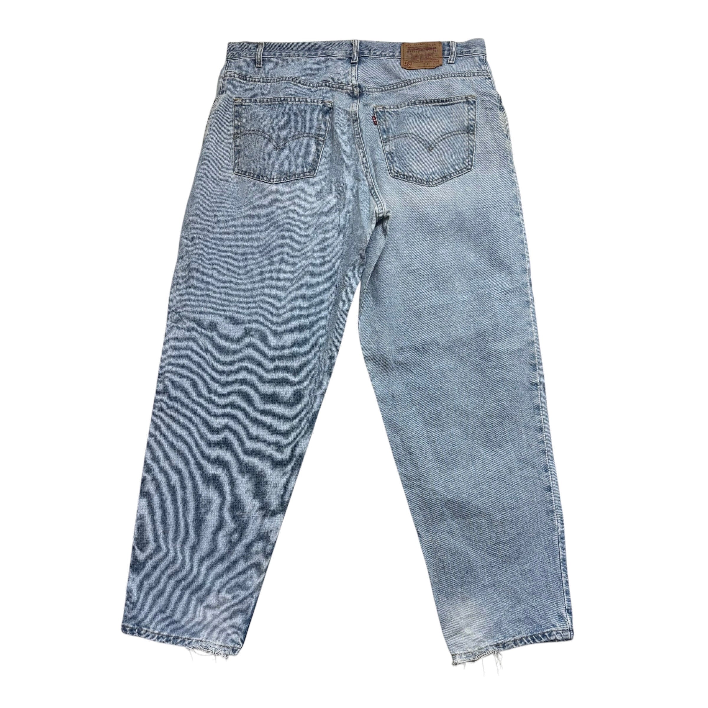 Levis 560 Jeans W40 L32 Mens Light Blue Relaxed Tapered Fit Vintage Denim (F)