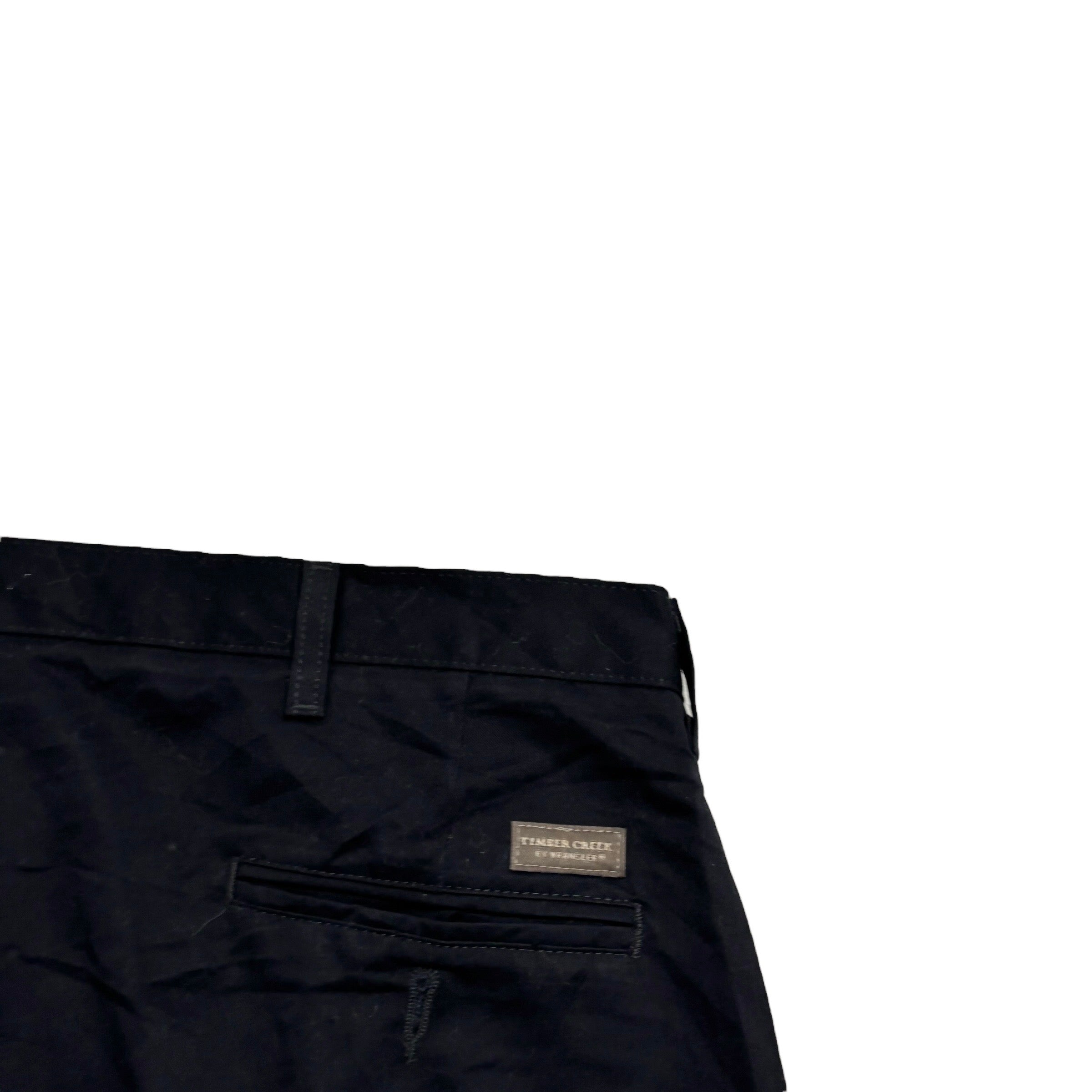 Wrangler Trousers W40 L31 Mens Black Relaxed Baggy Straight Fit Pants (E)