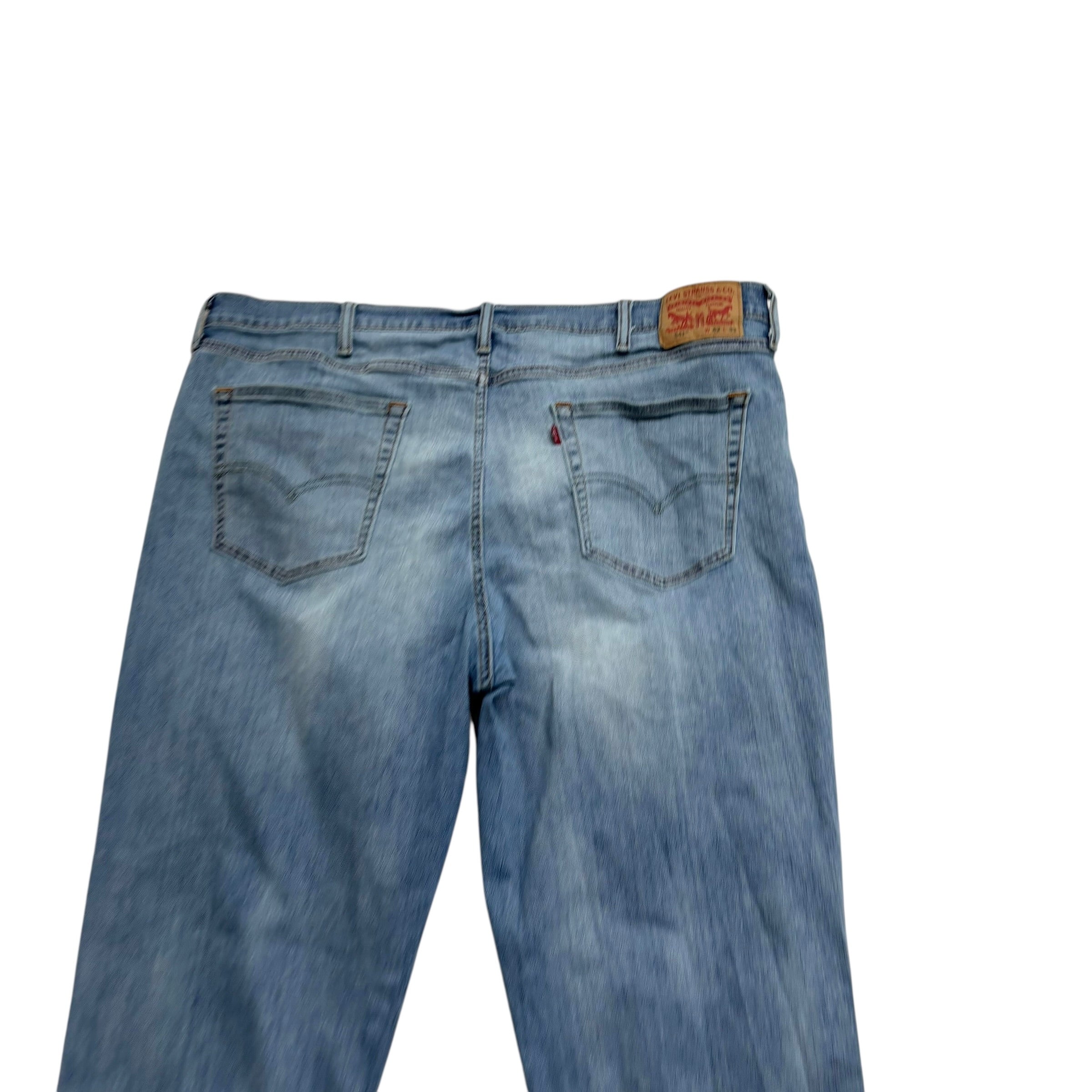 Levis 541 Jeans W42 L32 Mens Light Blue Athletic Tapered Fit Stretch Denim (F)