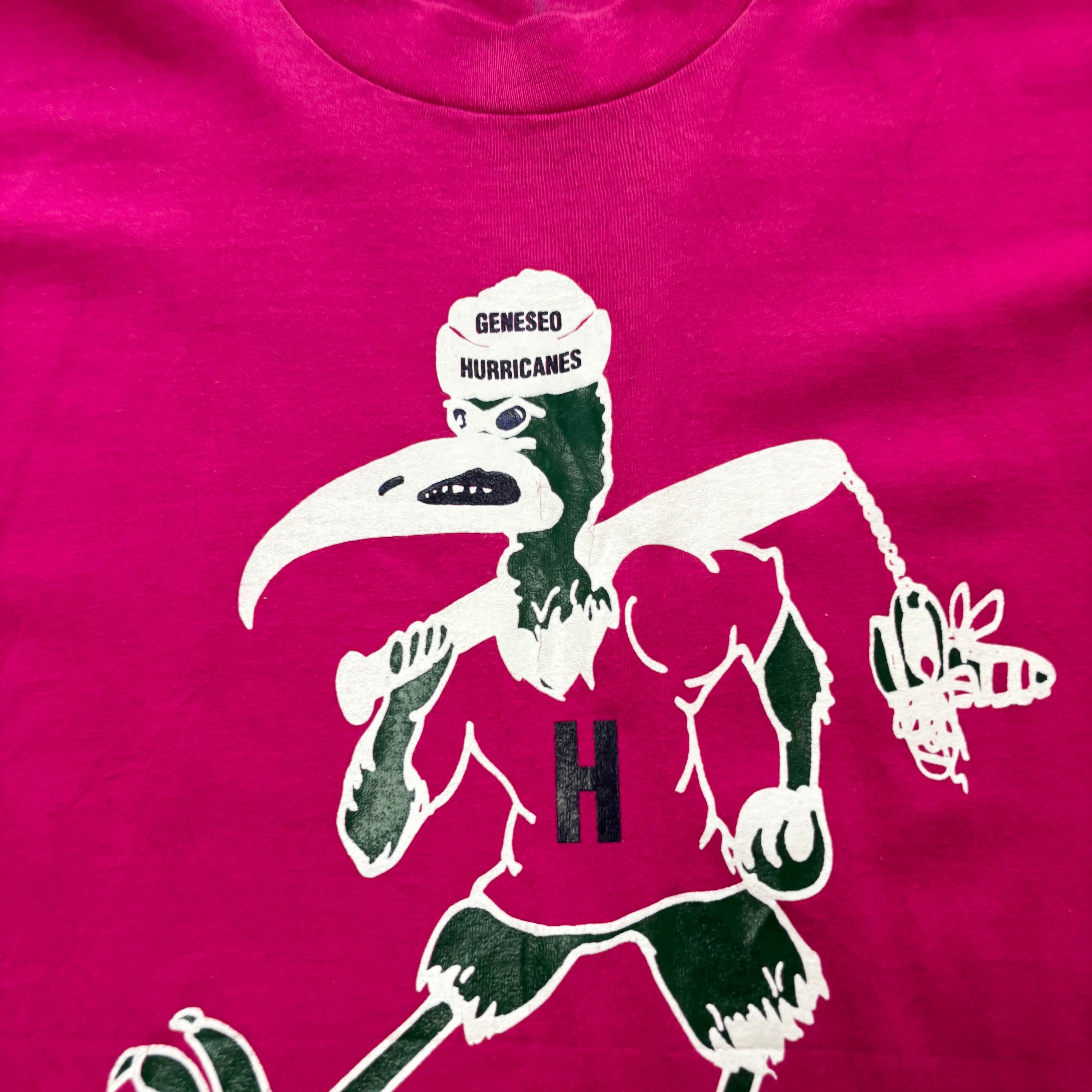 Vintage T Shirt Mens XL Pink Single Stitch Graphic Print 90s Sports