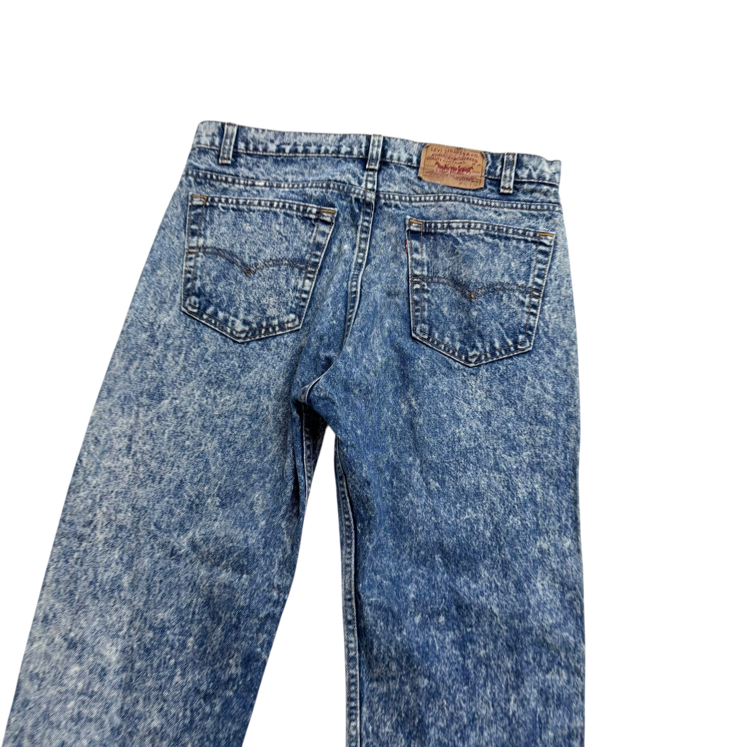 Levis 505 Jeans W35 L28 Mens Mid Blue Regular Straight Fit Vintage 80s USA Made