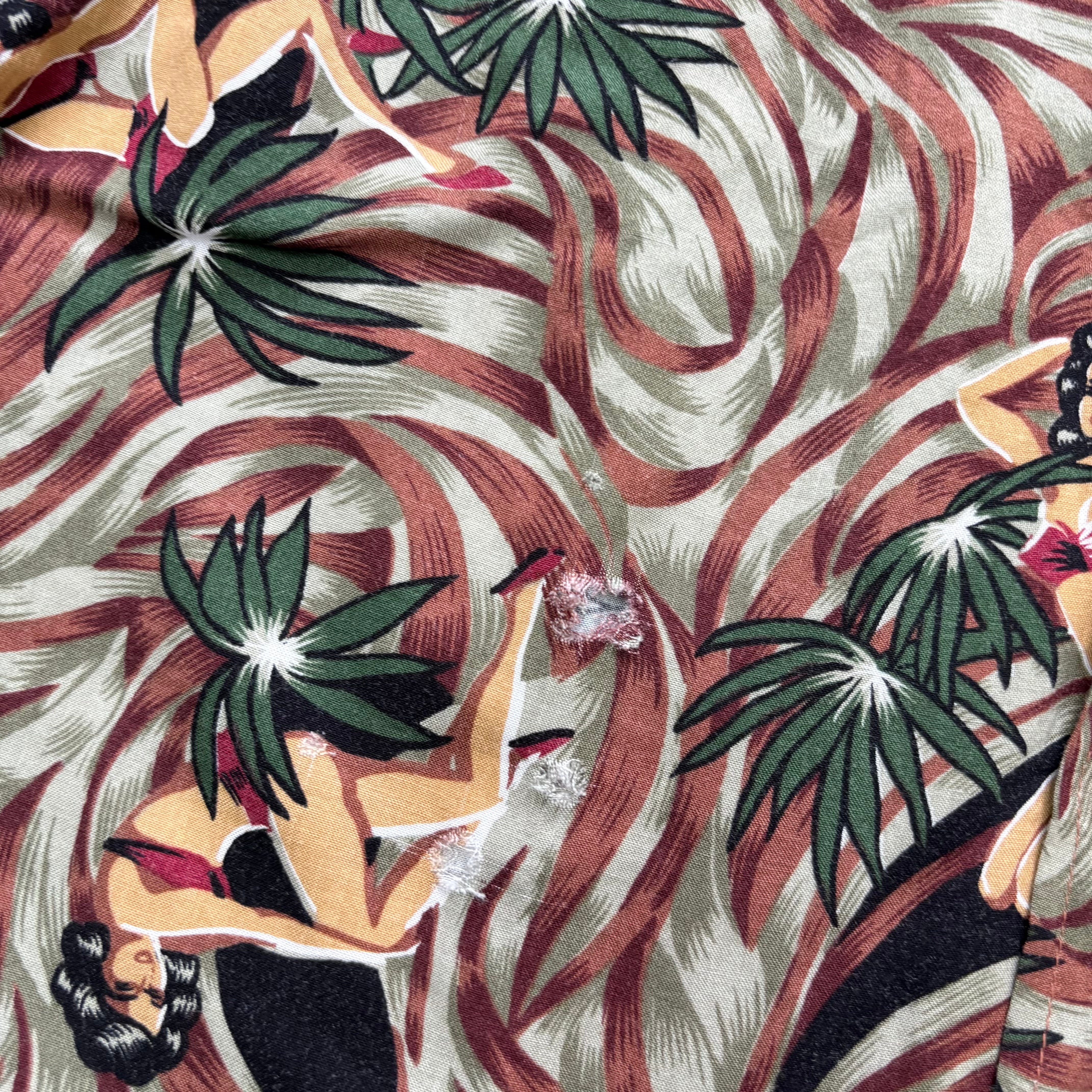 Vintage Hawaiian Shirt Mens Medium Multi Floral Aloha Short Sleeve Rayon (F)