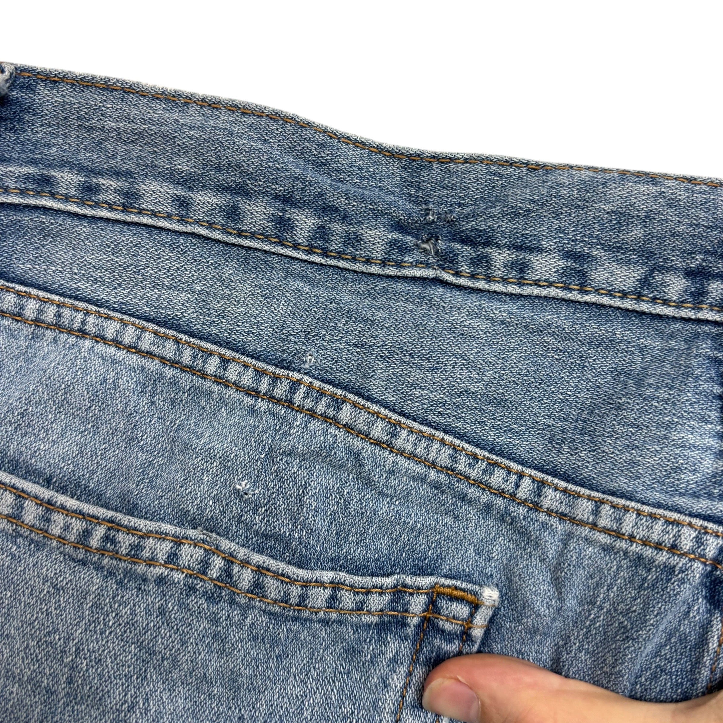 Levis 505 Jeans W36 L32 Mens Light Blue Regular Straight Fit Vintage Denim