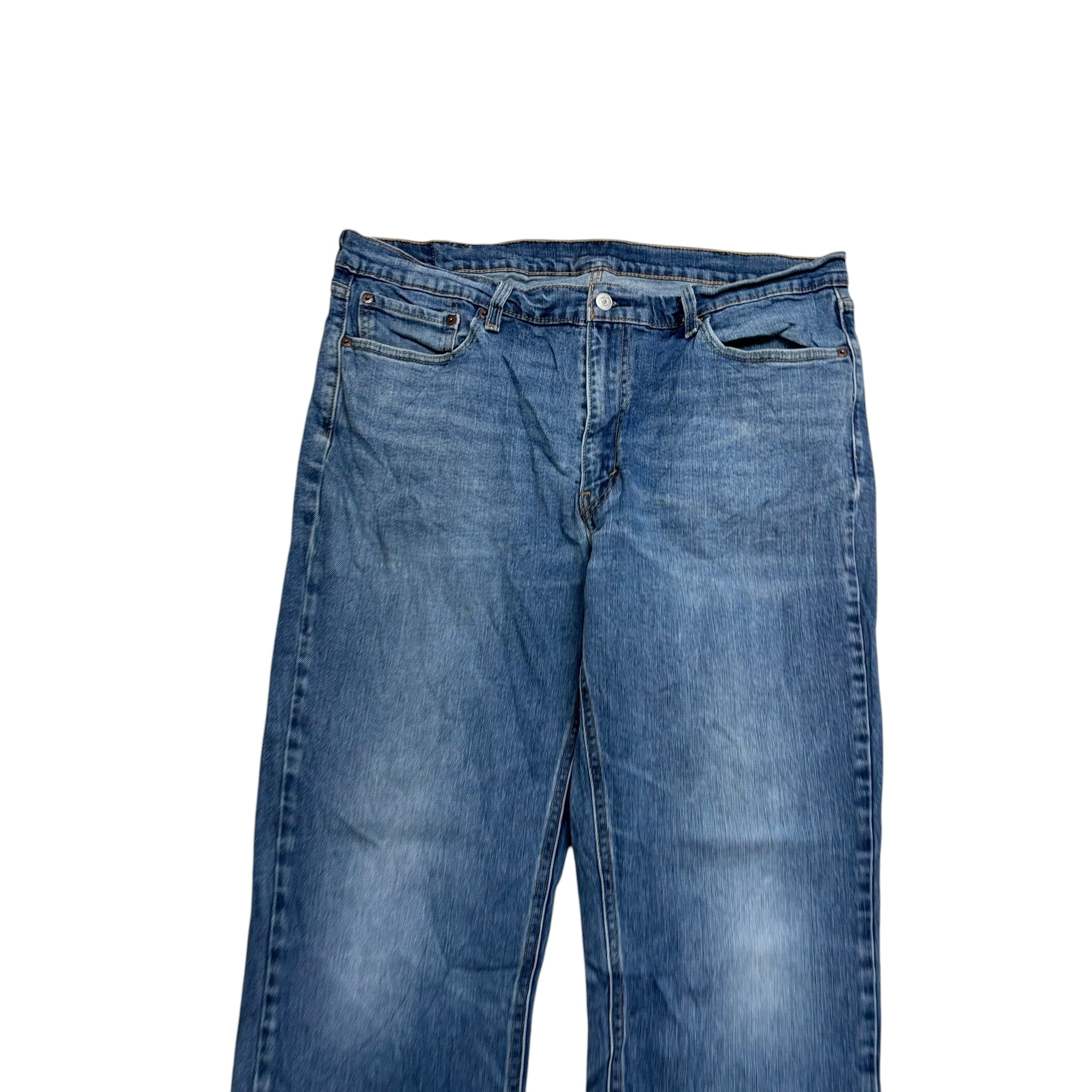 Levis 541 Jeans W38 L30 Mens Mid Blue Athletic Tapered Fit Stretch Denim (E)