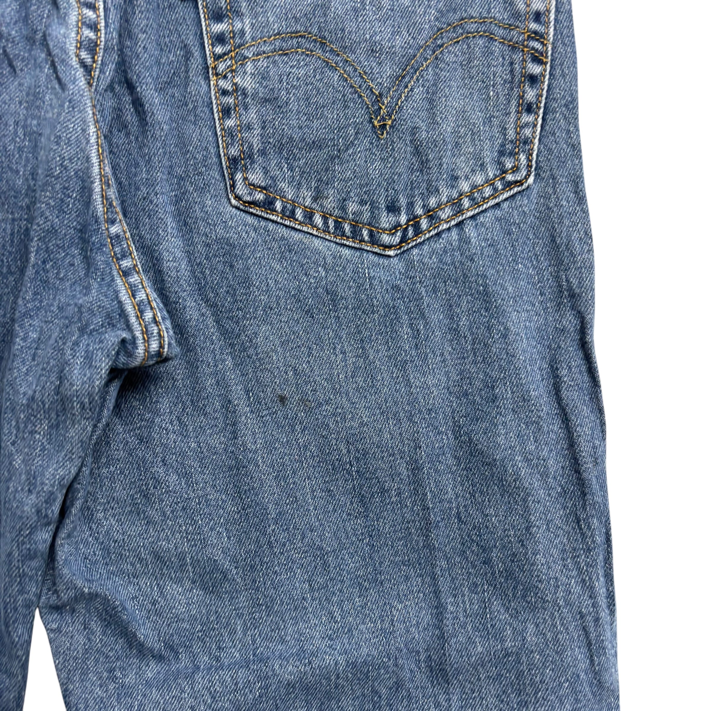 Levis 512 Jeans W32 L27 Mens Mid Blue Slim Straight Fit Vintage Denim