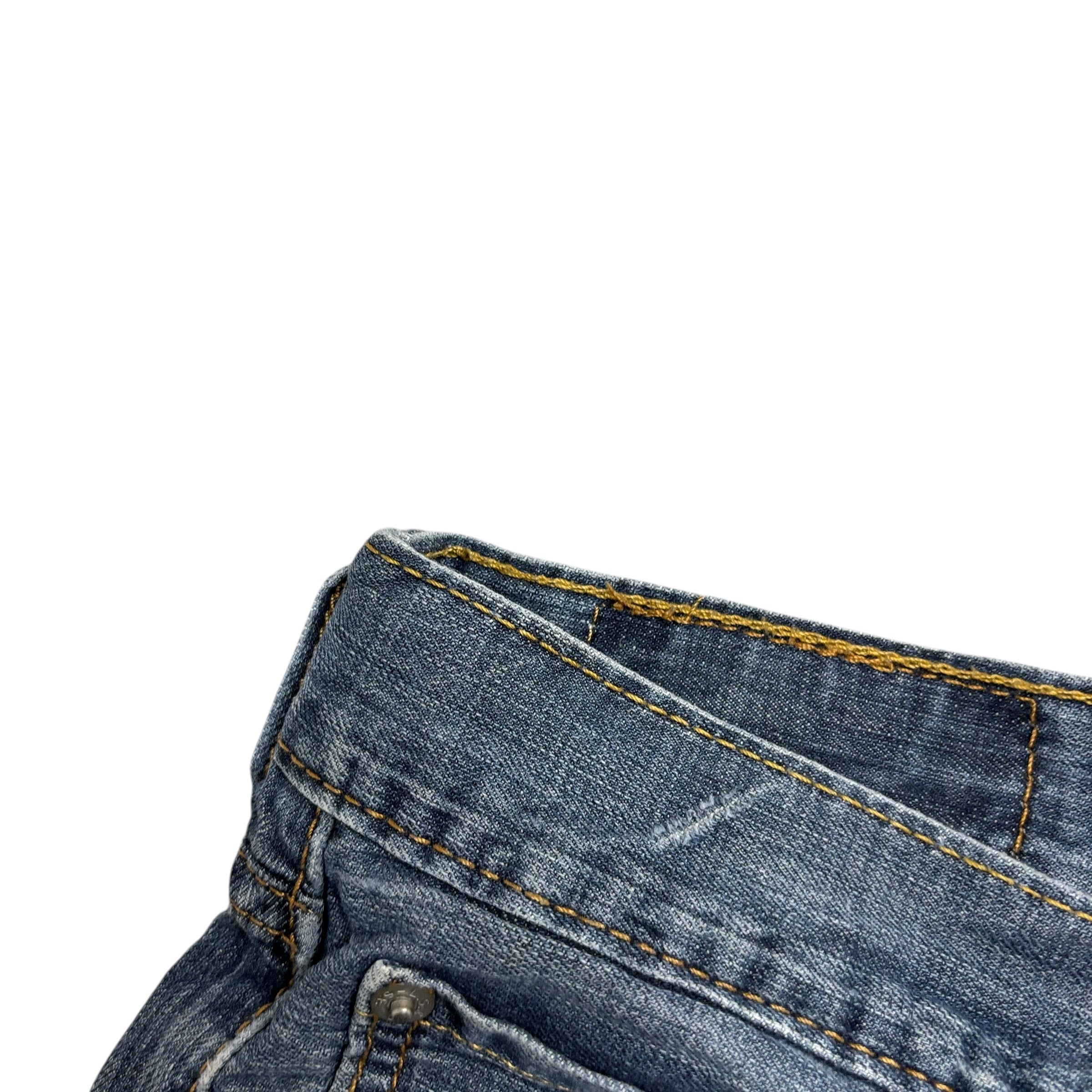 Levis 514 Jeans W32 L30 Mens Mid Blue Regular Straight Fit Denim (E)