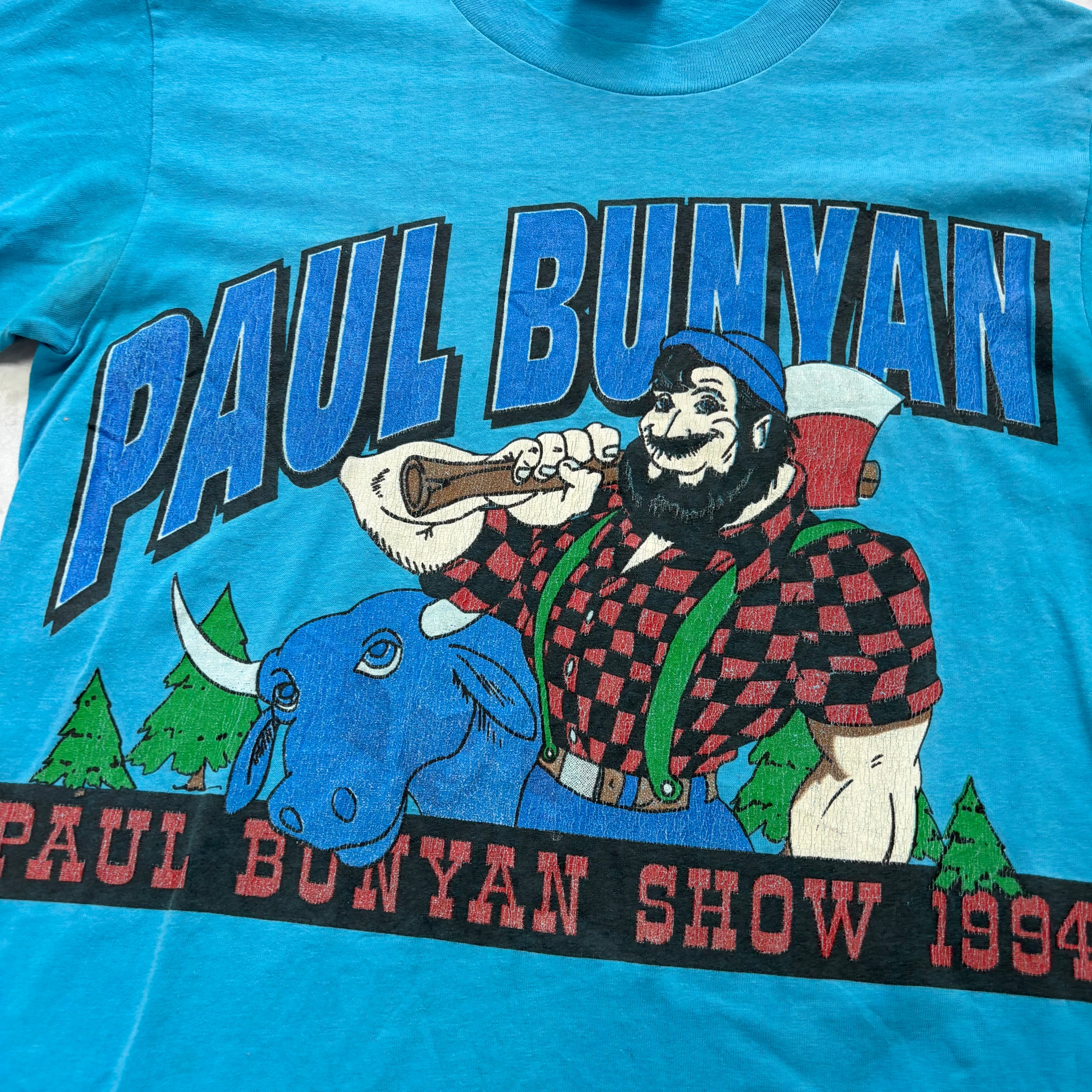 Vintage T Shirt Mens Small Blue Single Stitch Graphic Print 90s USA