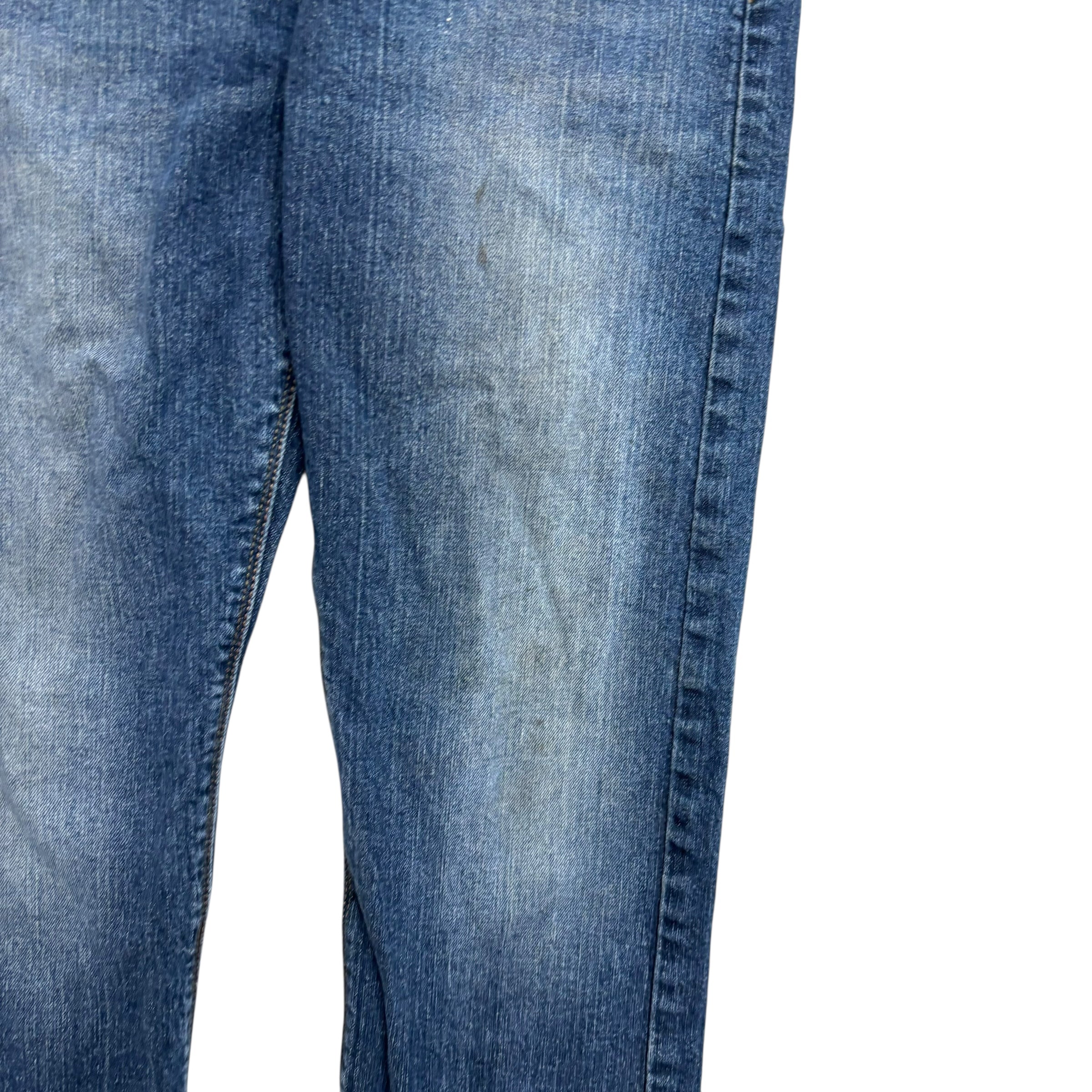 Levis Denizen Jeans W32 L31 Mens Mid Blue Slim Straight Fit Stretch (F)