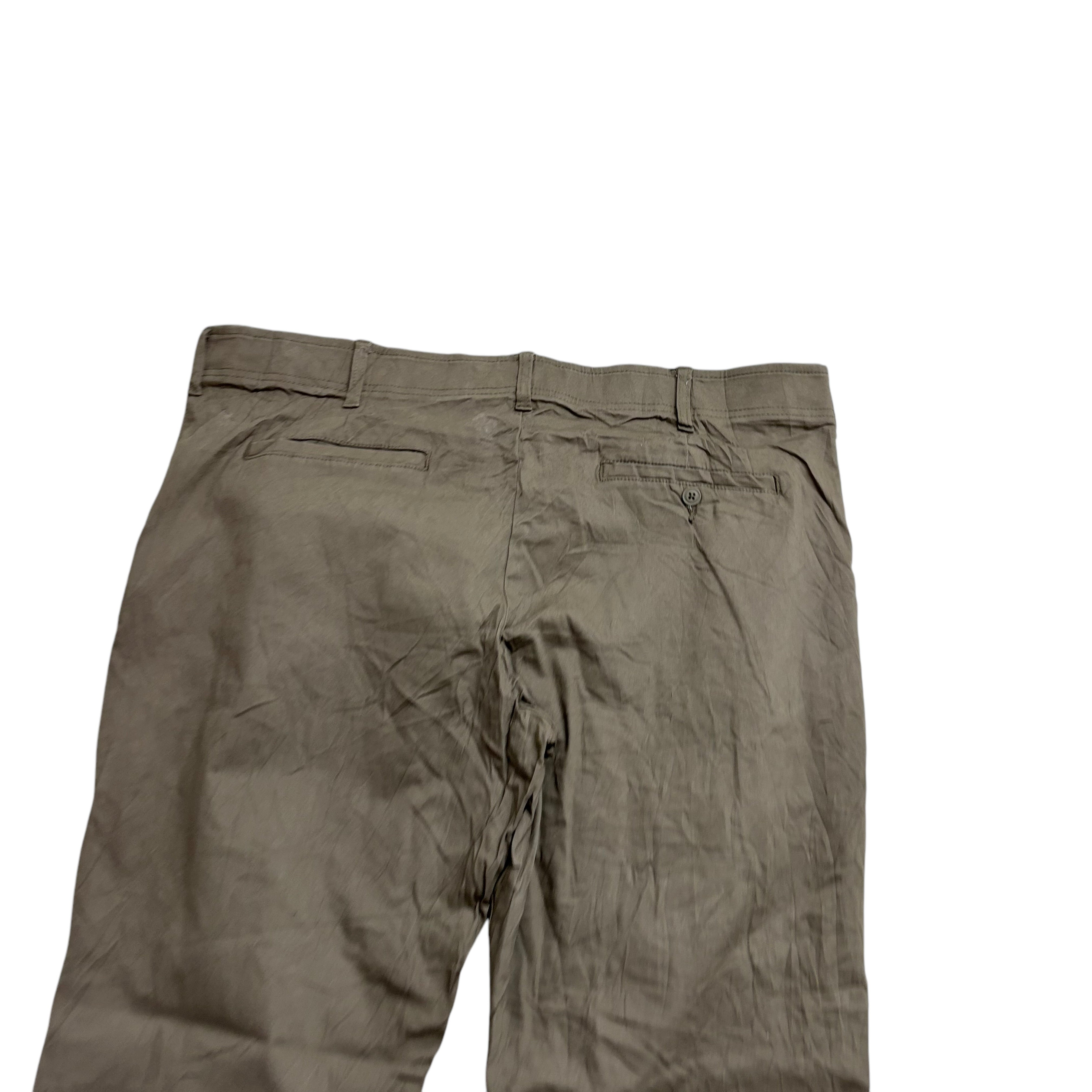 Lee Trousers W42 L30 Mens Olive Green Slim Fit Stretch Pants (E)