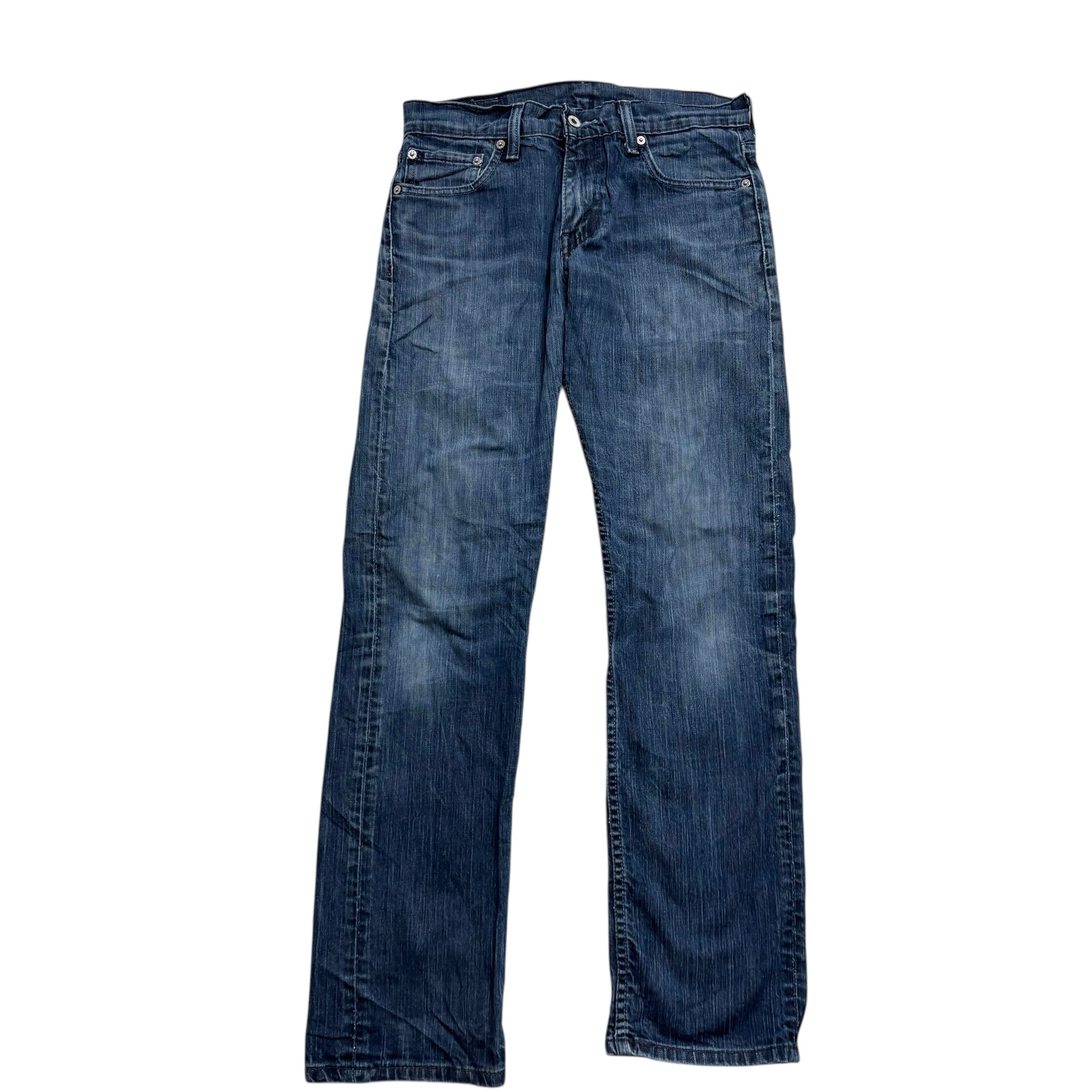 Levis 514 Jeans W30 L32 Mens Dark Blue Slim Straight Fit Stretch Denim