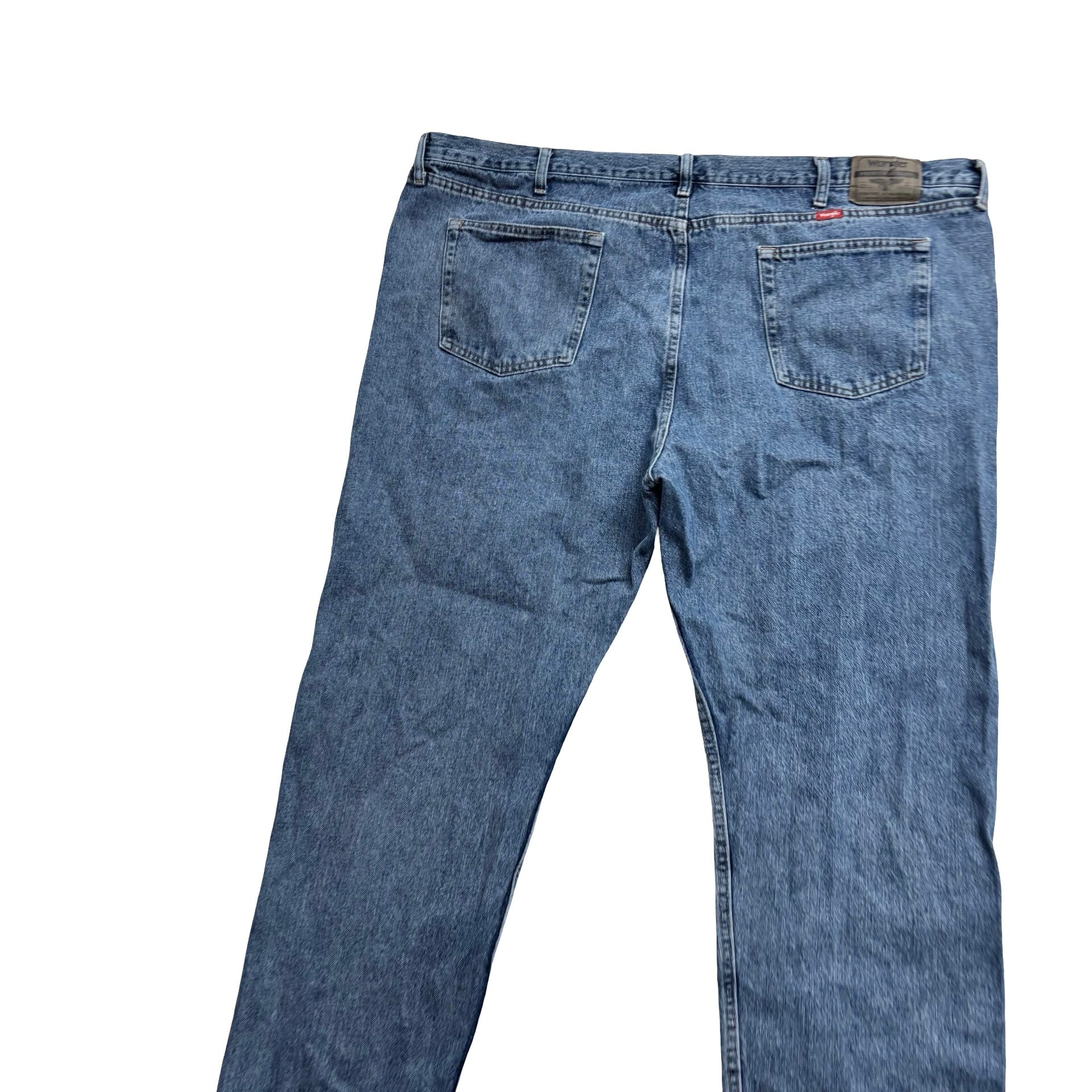 Wrangler Jeans W50 L30 Mens Mid Blue Relaxed Straight Fit Denim (E)