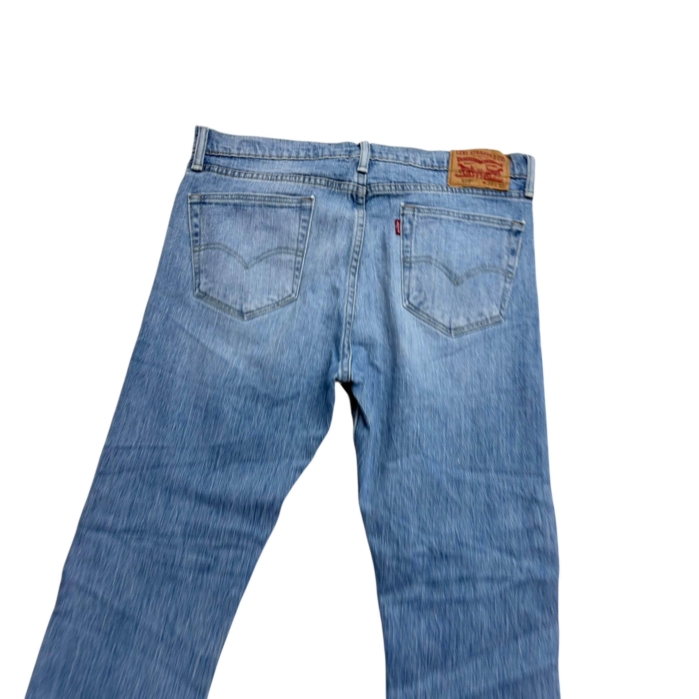 Levis 510 Jeans W34 L32 Mens Light Blue Skinny Fit Stretch Denim