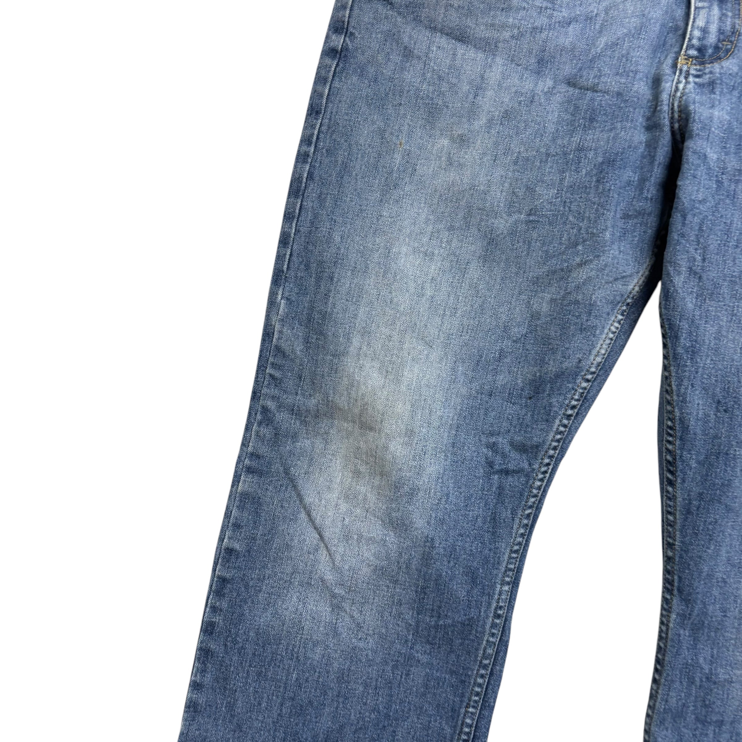 Wrangler Jeans W40 L32 Mens Mid Blue Regular Straight Fit Denim (F)