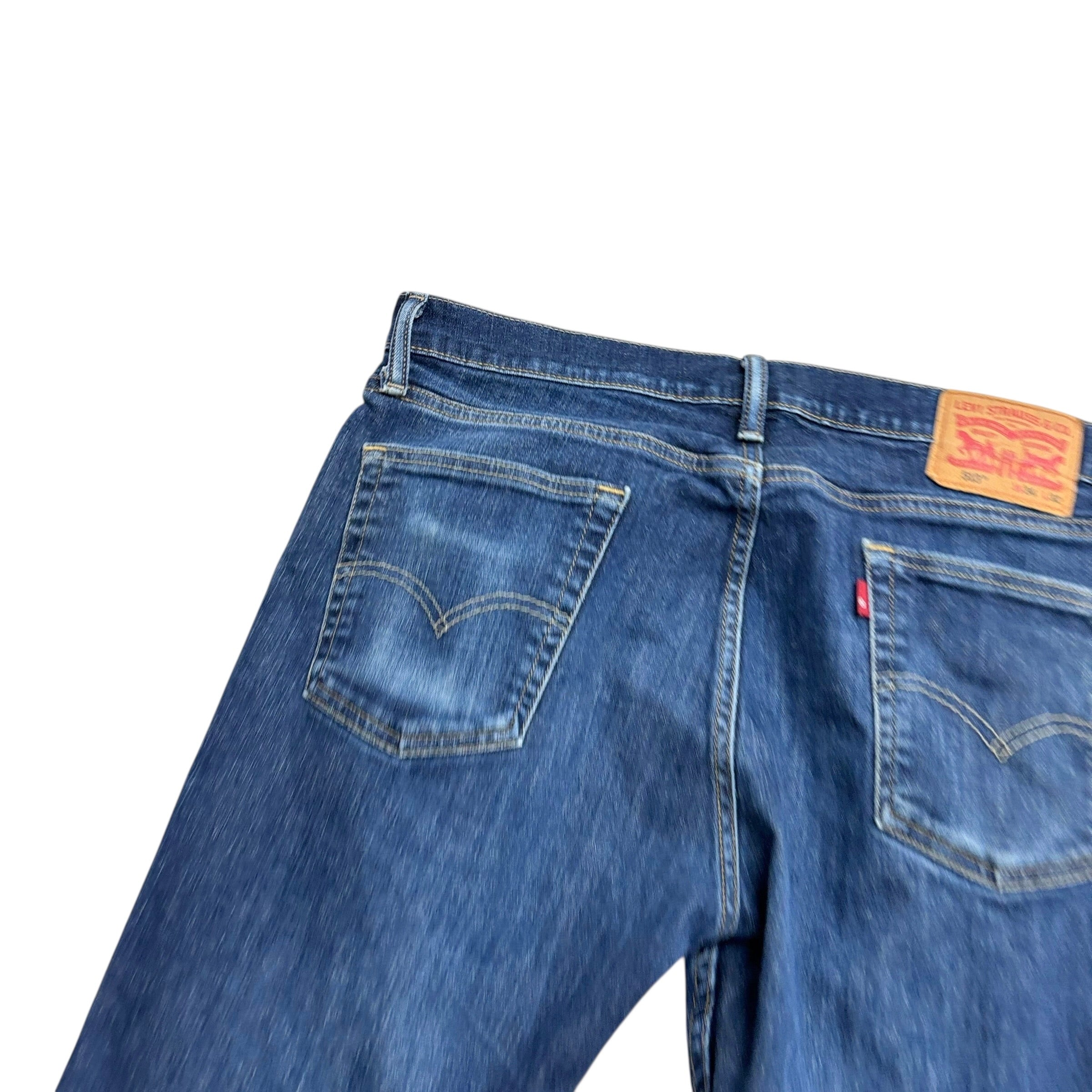 Levis 513 Jeans W34 L31 Mens Dark Blue Slim Straight Fit Stretch Denim