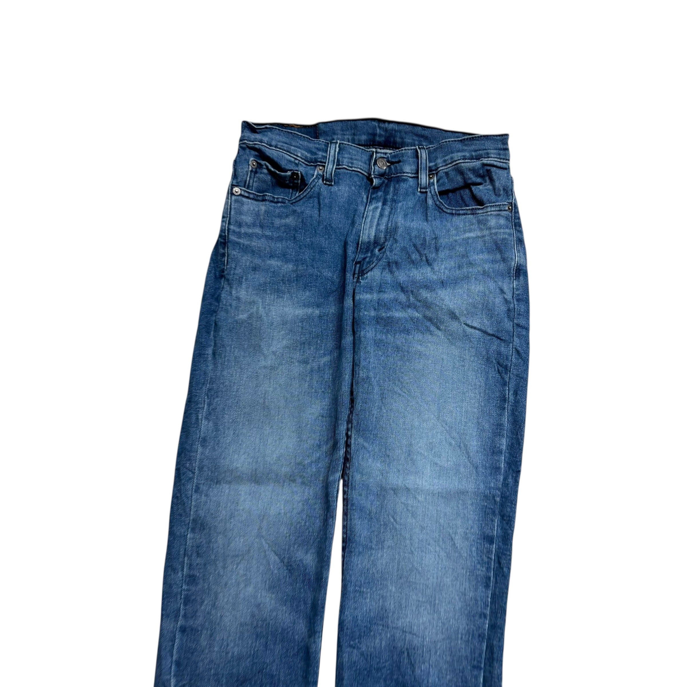 Levis 514 Jeans W29 L30 Mens Navy Blue Slim Straight Fit Stretch Denim (E)