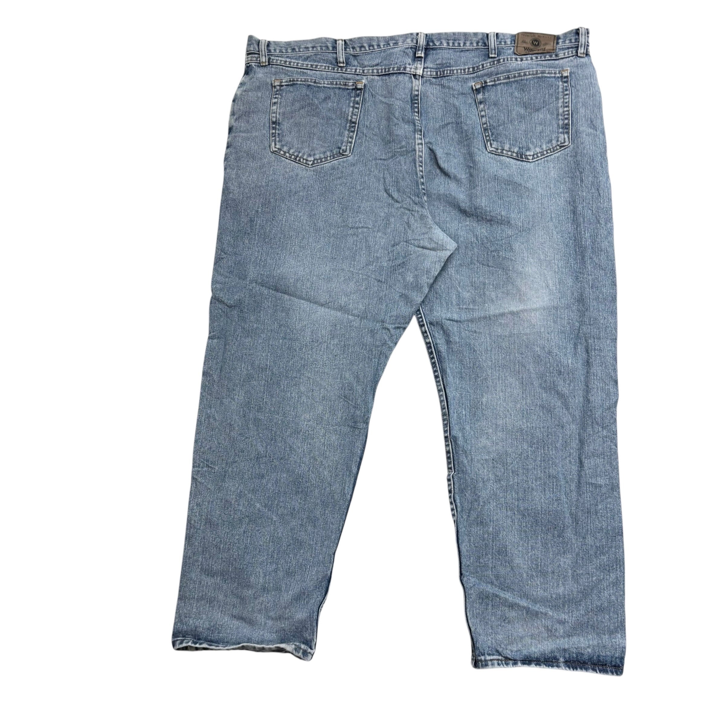 Wrangler Jeans W48 L30 Mens Light Blue Relaxed Straight Fit Denim (E)