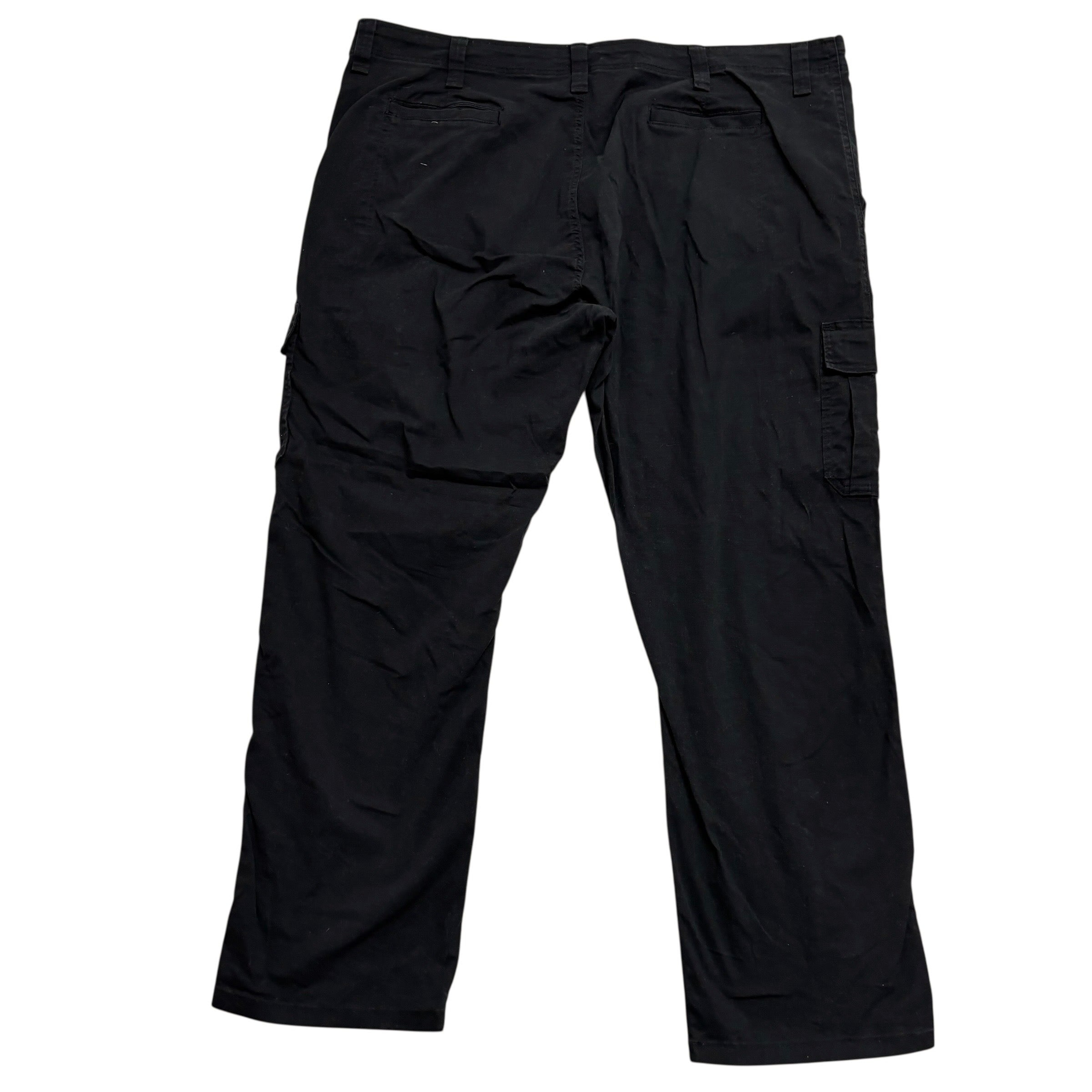 Wrangler Cargo Pants W44 L30 Mens Black Relaxed Fit Stretch Trousers (E)