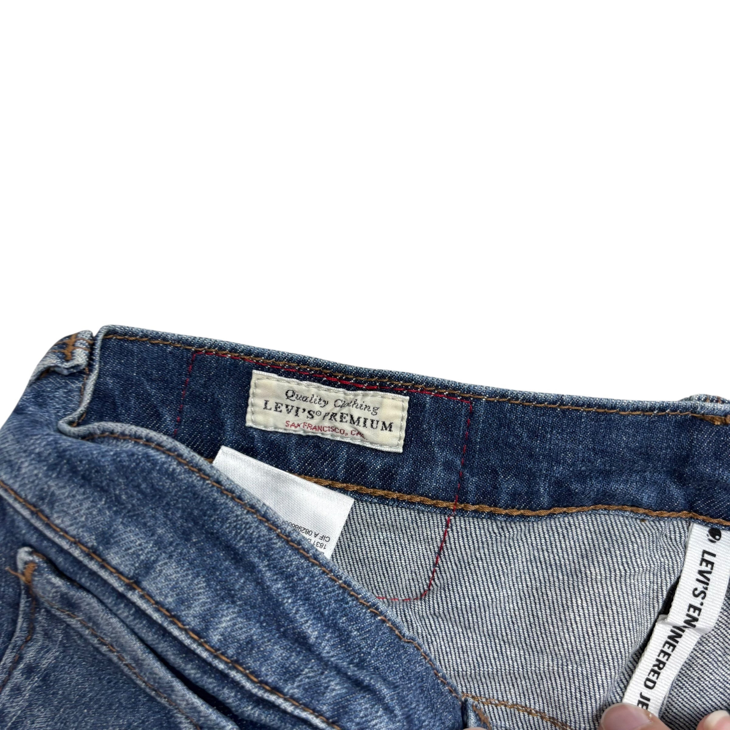 Levis 541 Engineered Jeans W30 L28 Mens Mid Blue Twisted Athletic Taper Stretch (E)