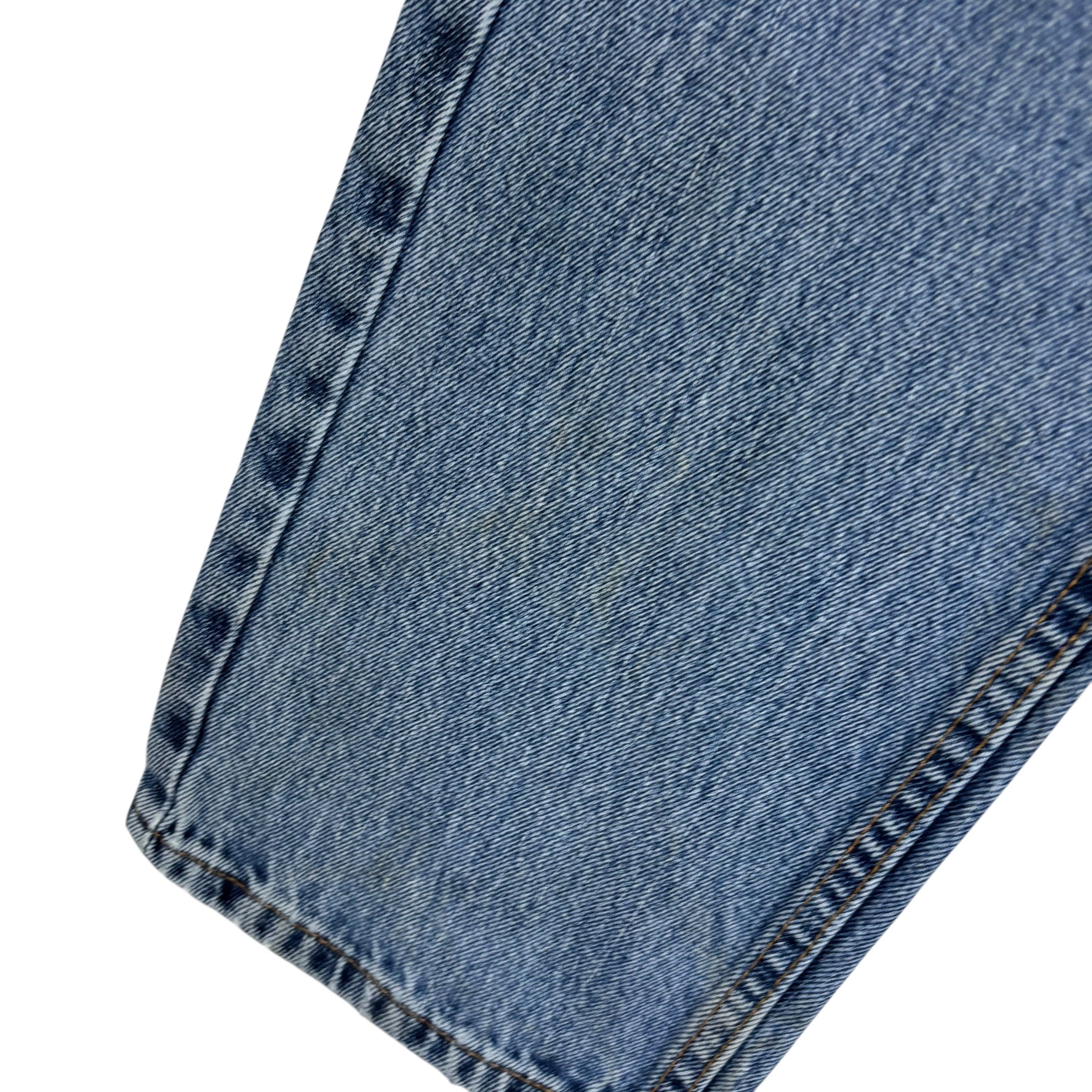 Levis 505 Jeans W34 L32 Mens Light Blue Regular Straight Fit Denim (F)