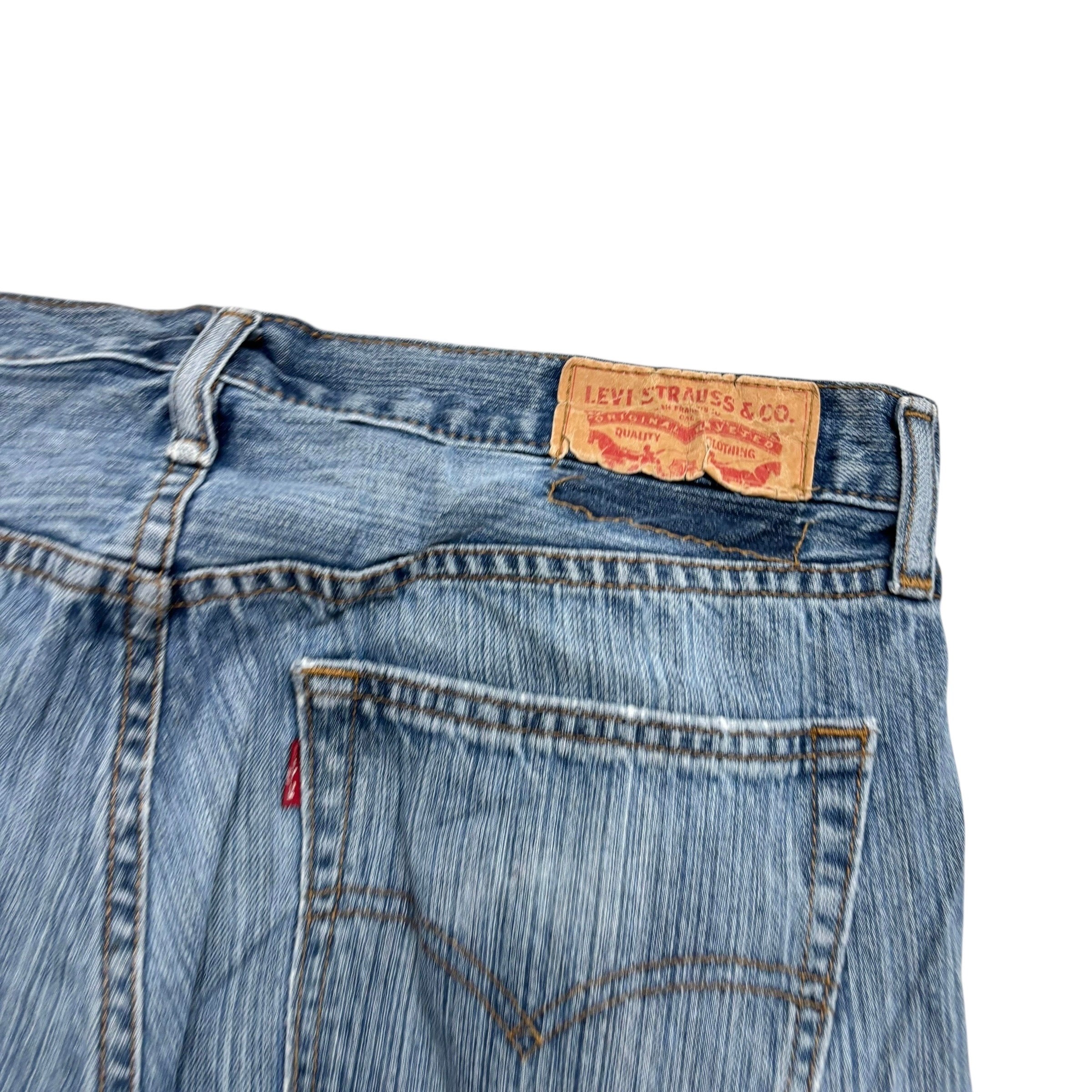 Levis 559 Jeans W33 L32 Mens Mid Blue Relaxed Straight Fit Denim (F)