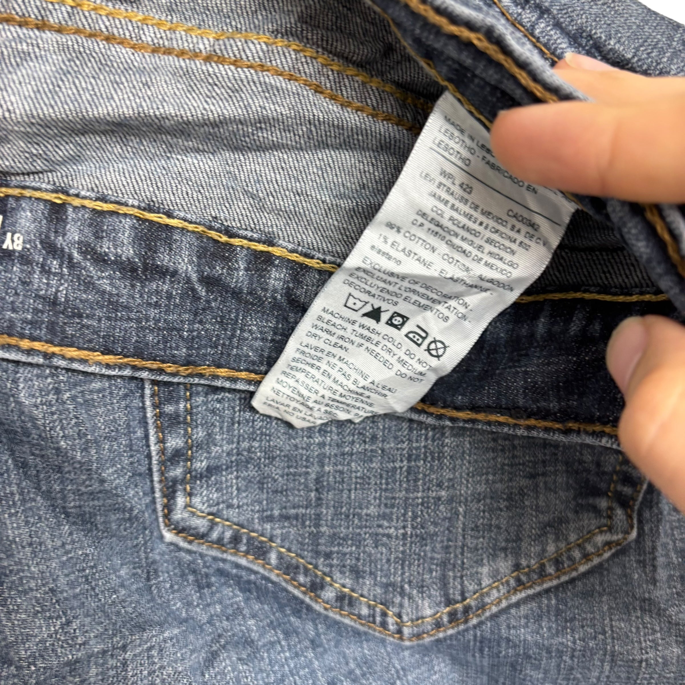 Levis Signature Jeans W36 L32 Mens Dark Blue Slim Fit Stretch Denim (E)
