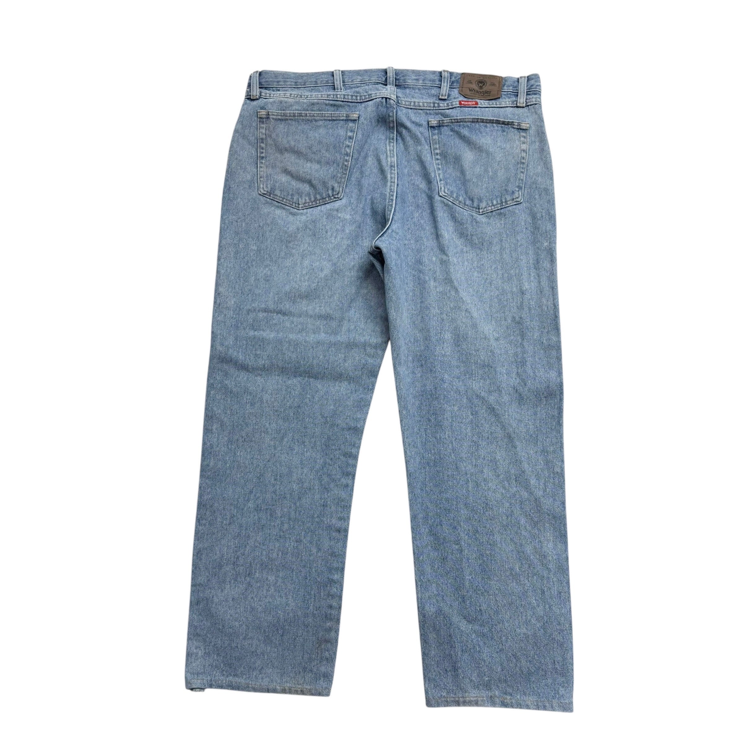 Wrangler Jeans W40 L29 Mens Light Blue Regular Straight Fit Vintage Denim (F)