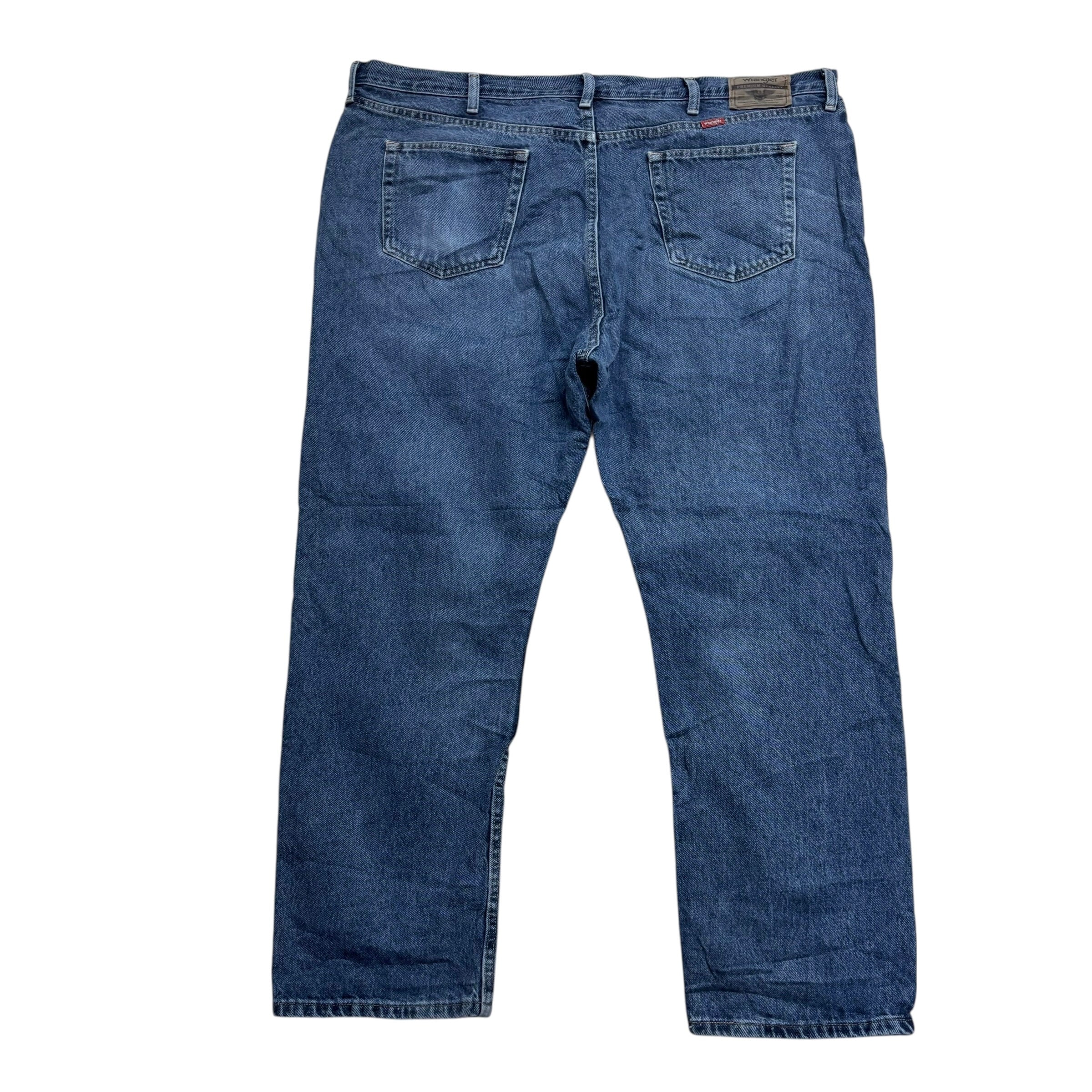 Wrangler Jeans W46 L30 Mens Mid Blue Regular Straight Fit Denim (E)