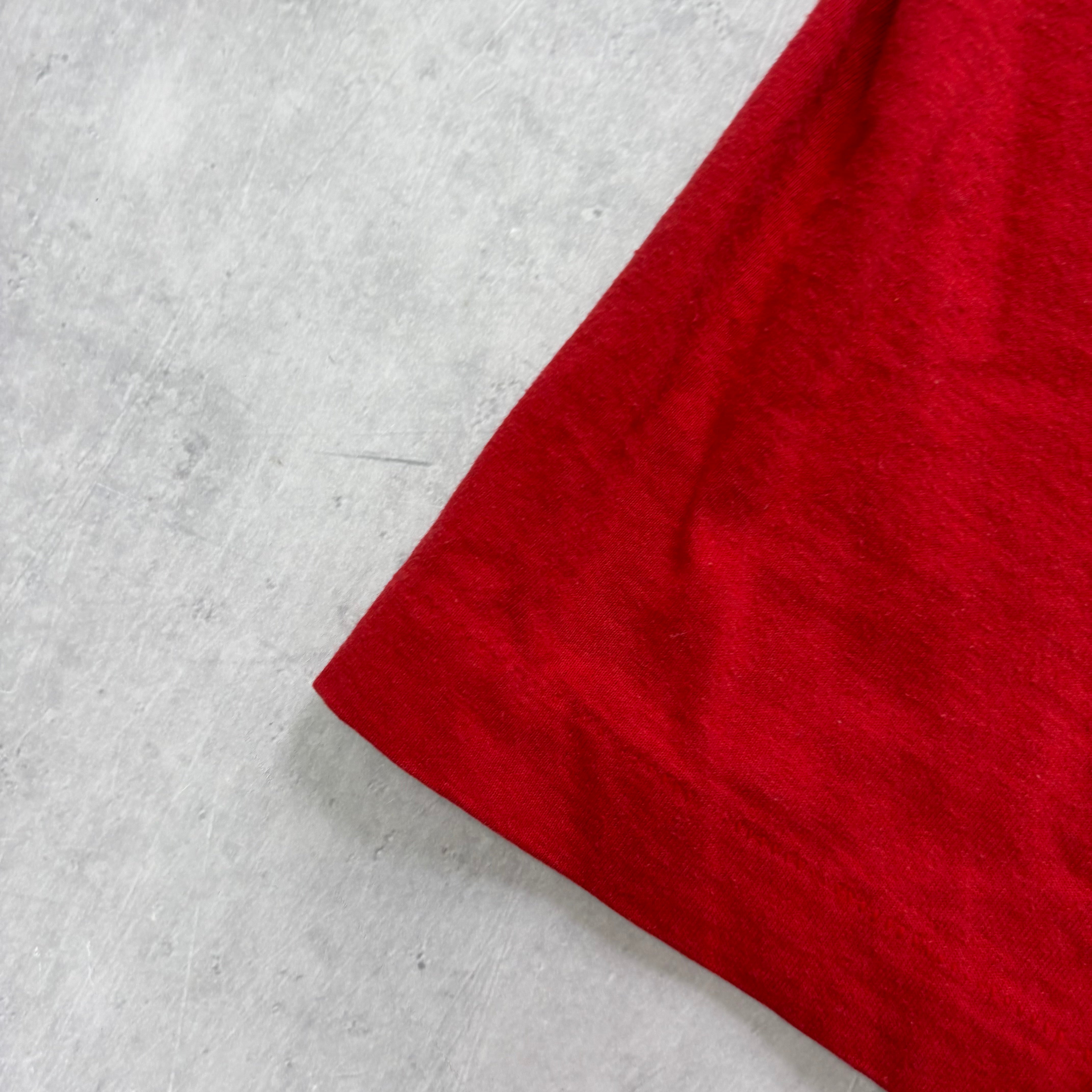 Vintage T Shirt Mens Small Red Single Stitch Graphic Print 90s USA (E)