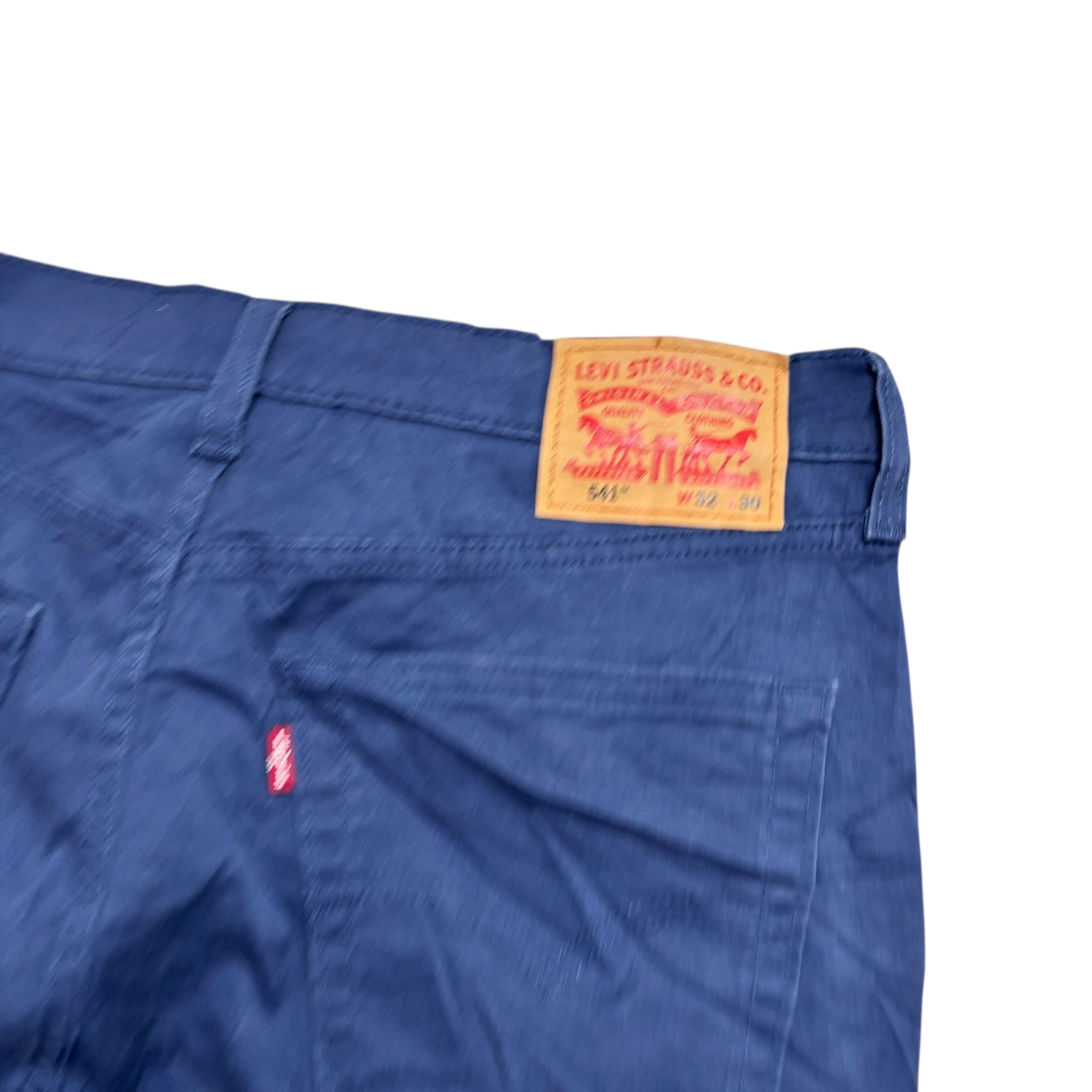 Levis 541 Jeans W33 L30 Mens Navy Blue Athletic Tapered Fit Stretch Pants (E)