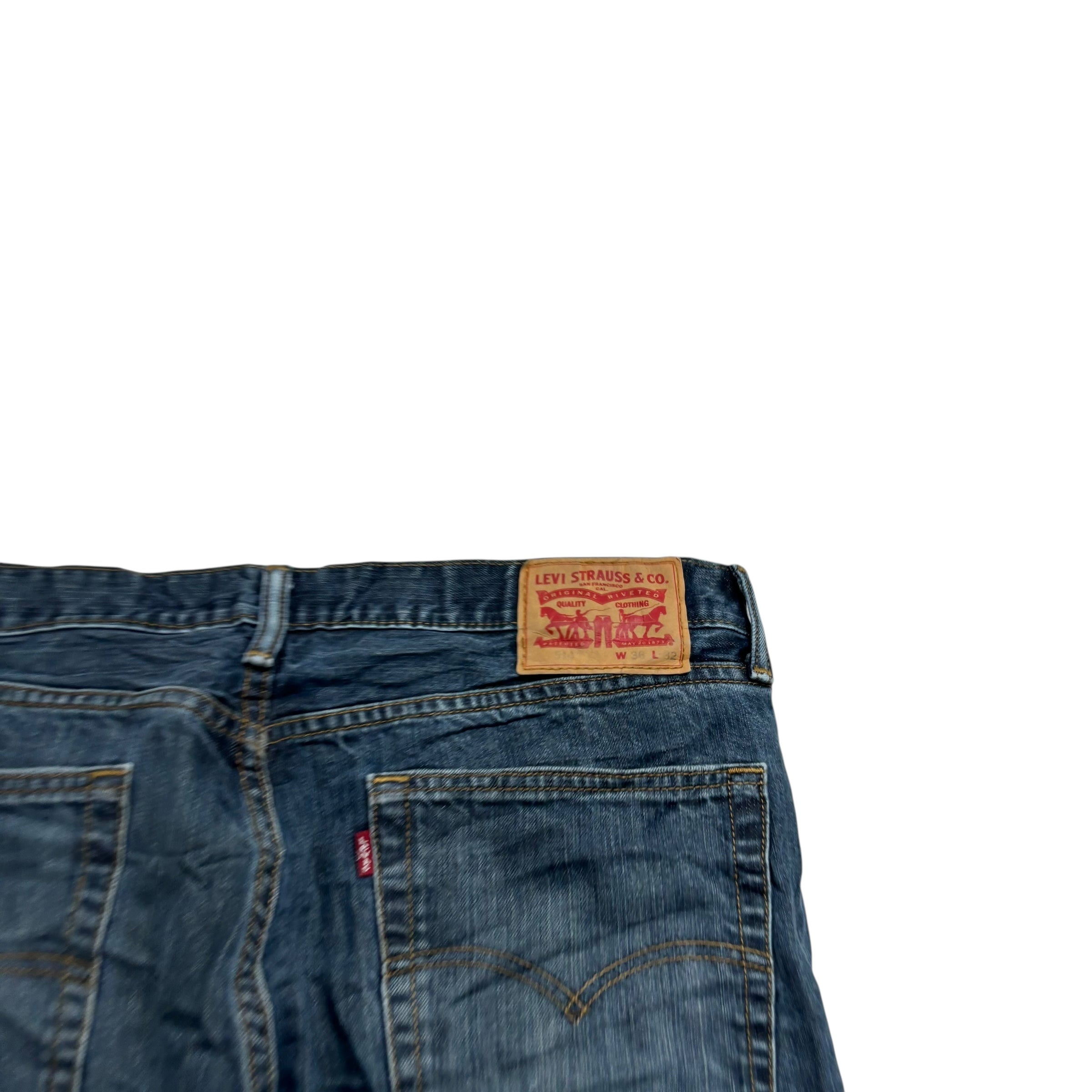 Levis 514 Jeans W36 L32 Mens Dark Blue Regular Straight Fit Denim