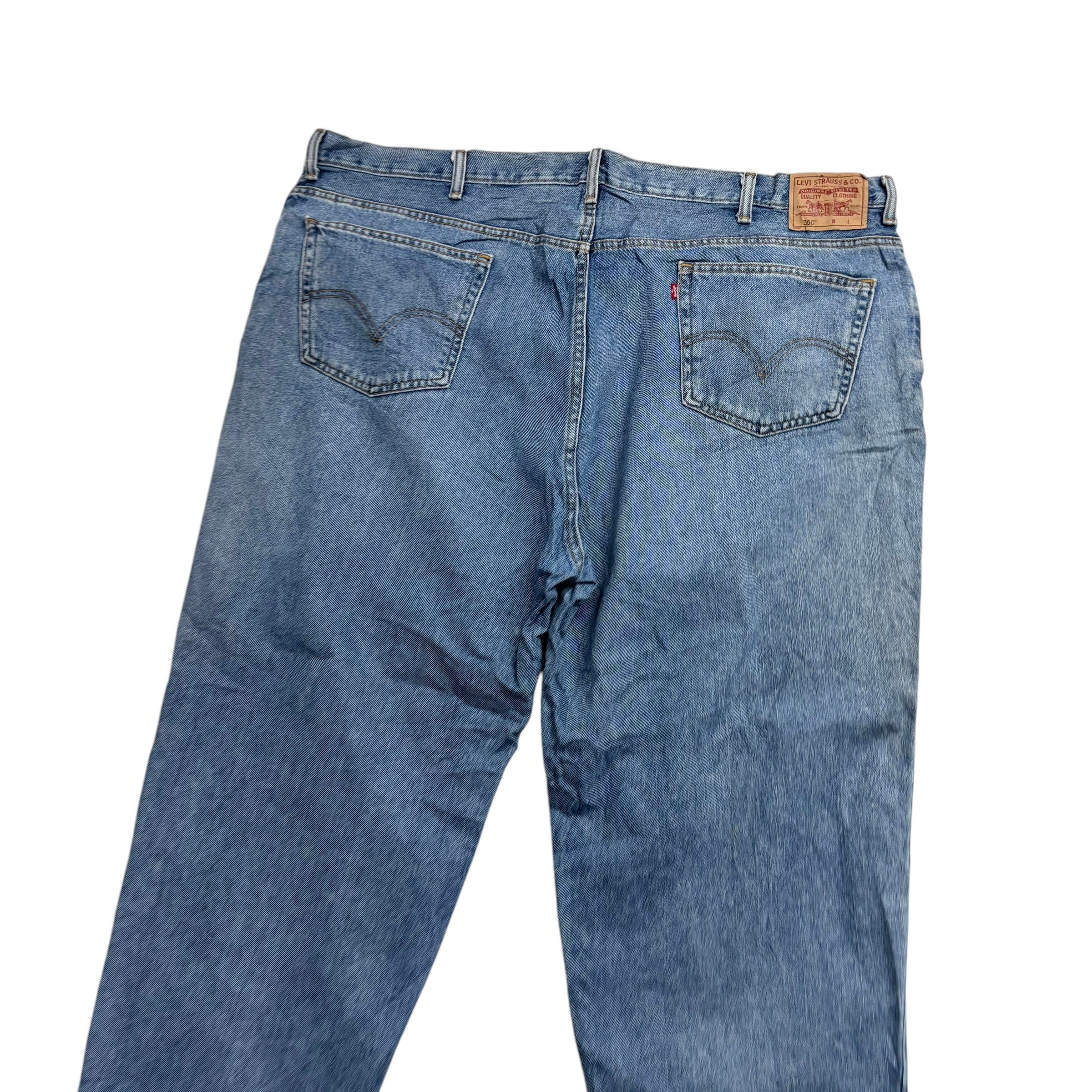Levis 560 Jeans W50 L30 Mens Light Blue Baggy Relaxed Comfort Fit Vintage Denim