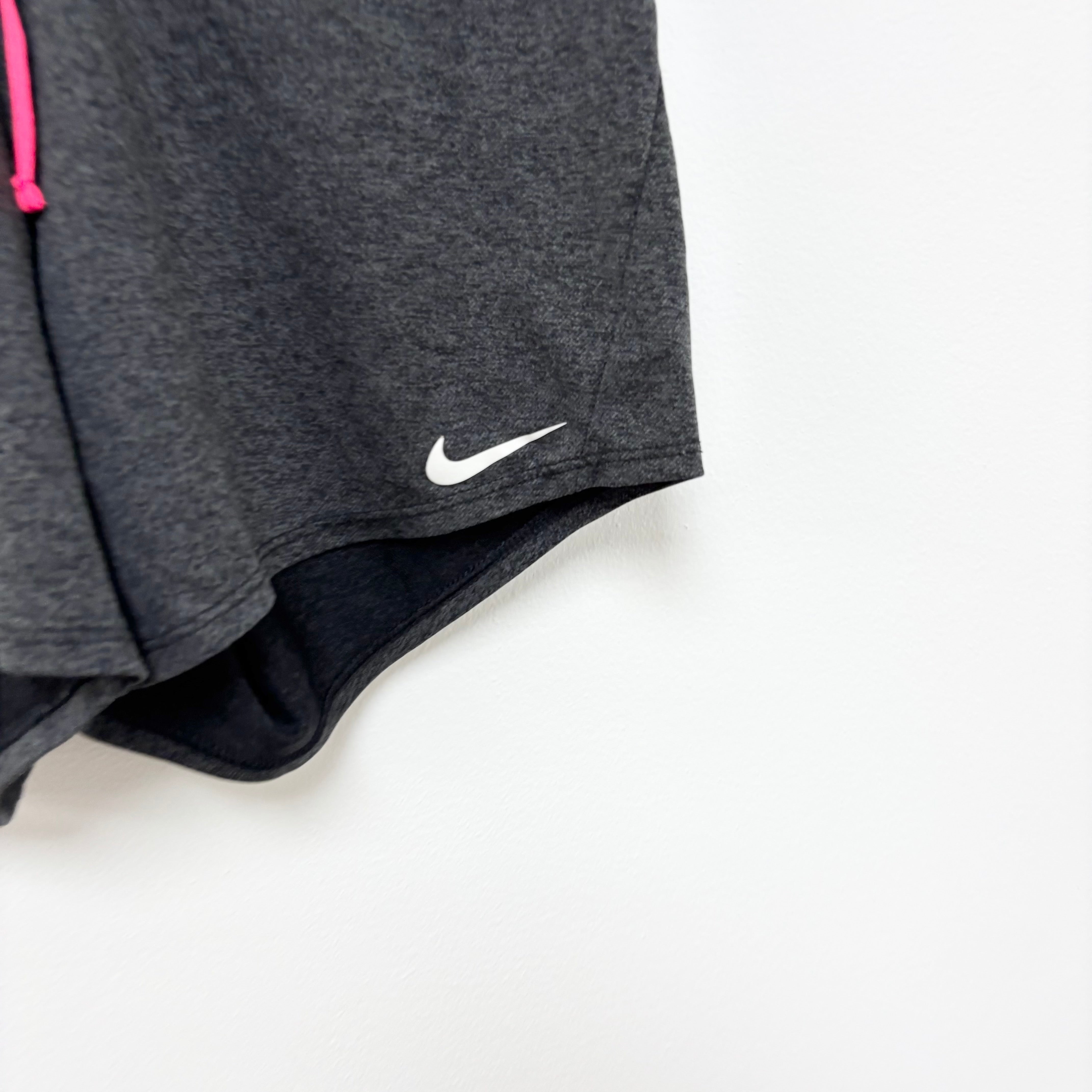 Nike Shorts Womens Small Grey Dri Fit Running Sports Gym Athletic (E)