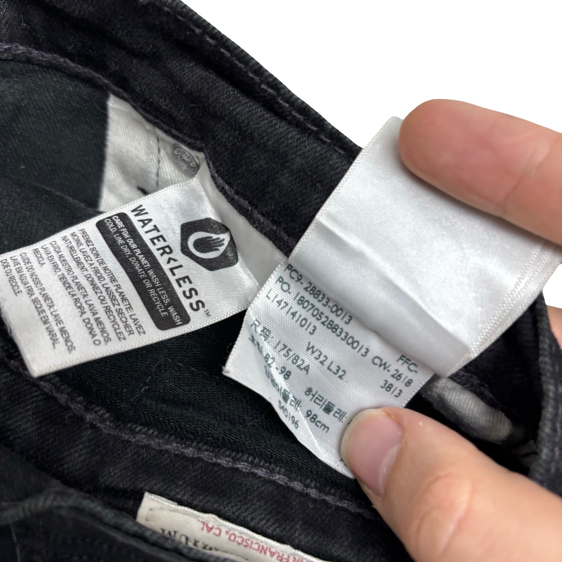 Levis 512 Jeans W30 L31 Mens Black Slim Tapered Fit Stretch Denim (E)