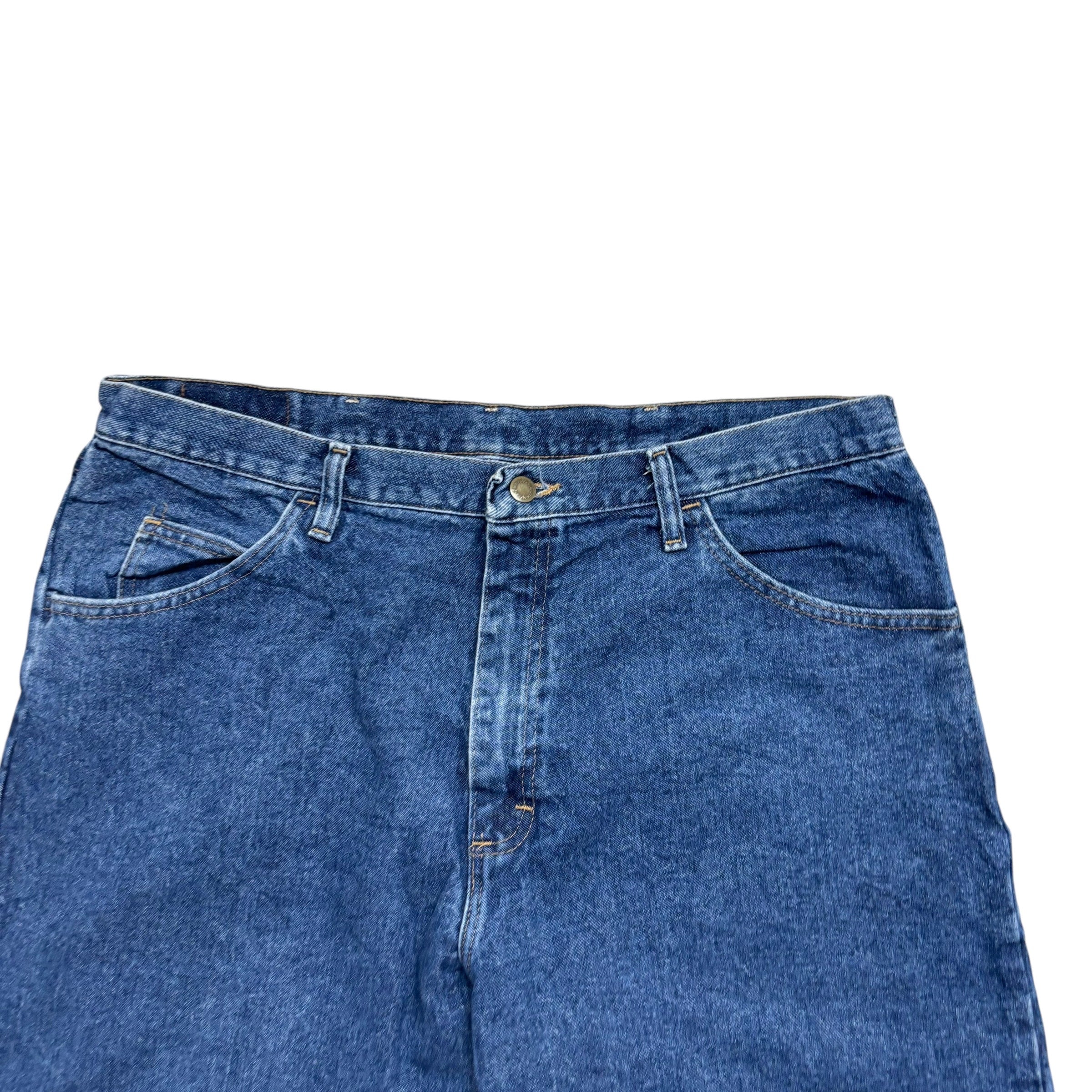 Wrangler Baggy Jorts W38 Mens Denim Shorts Mid Blue Relaxed Fit (E)