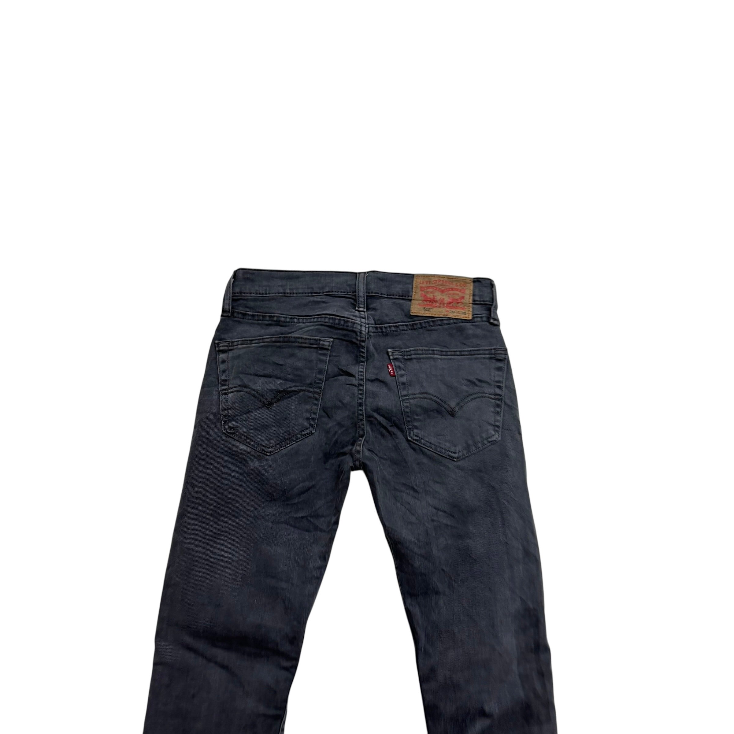 Levis 519 Jeans W28 L32 Mens Grey Super Skinny Fit Stretch Denim (E)