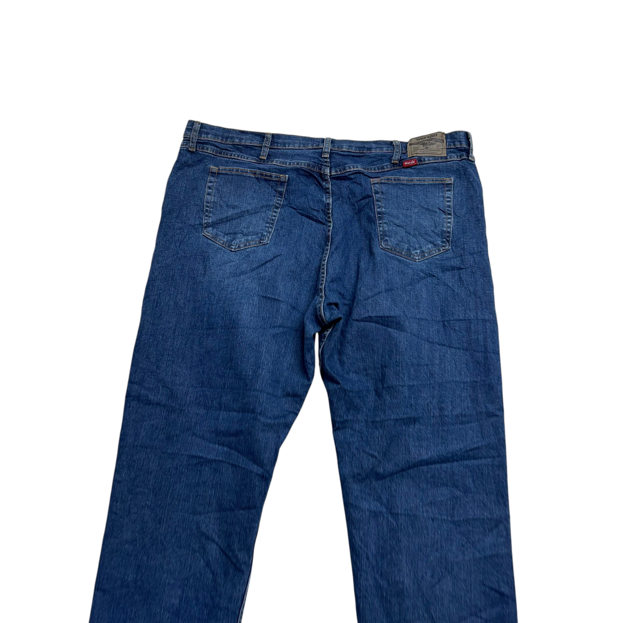 Wrangler Jeans W44 L29 Mens Dark Blue Relaxed Straight Fit Stretch Denim (E)