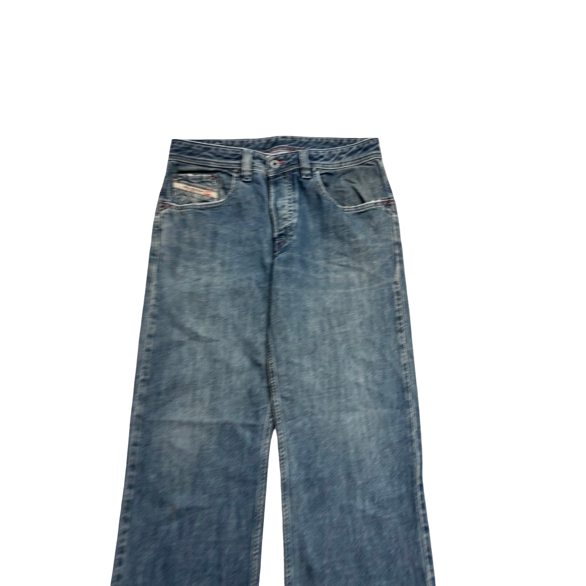 Diesel Rolan Jeans W30 L30 Mens Mid Blue Relaxed Straight Fit Denim