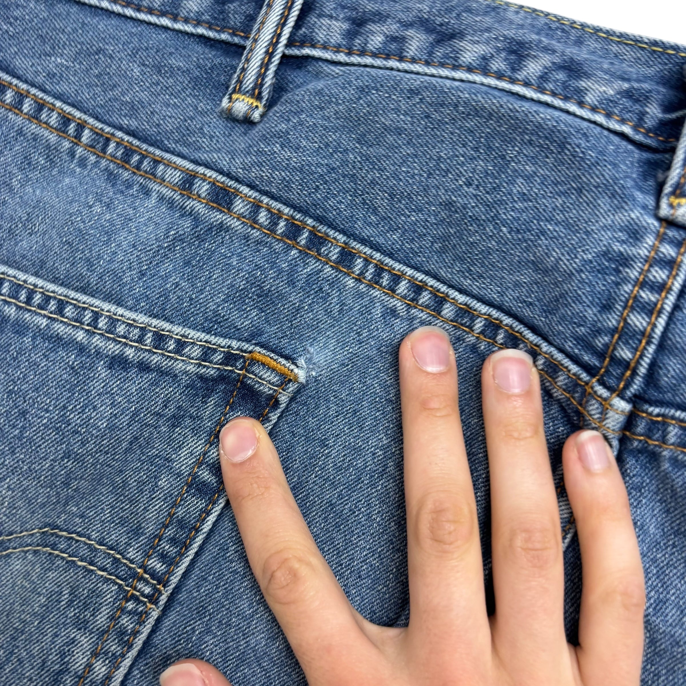 Levis 550 Jeans W42 L32 Mens Mid Blue Baggy Relaxed Straight Fit Denim (F)